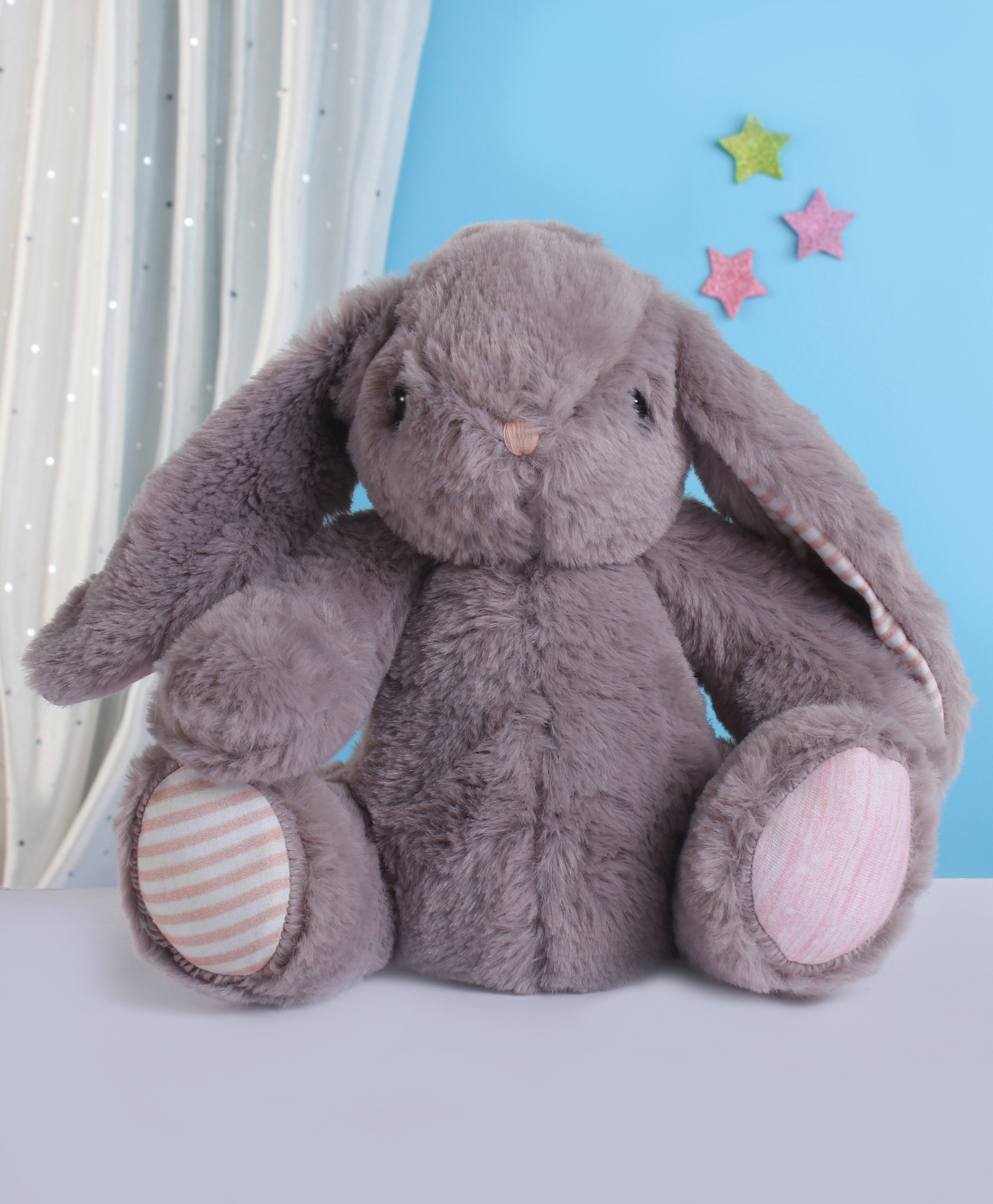 Shooting Star Plush Bunny Soft Toy Grey - Height 18.5 cm-picture-25