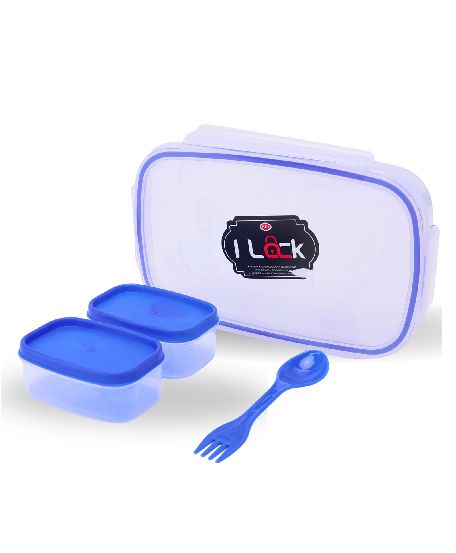 Paper Moon Lock & Seal Lunch Box Tiffin Set with Containers and 2in1 Spoon Fork for Kids School, 1pc - Random Color-image-19