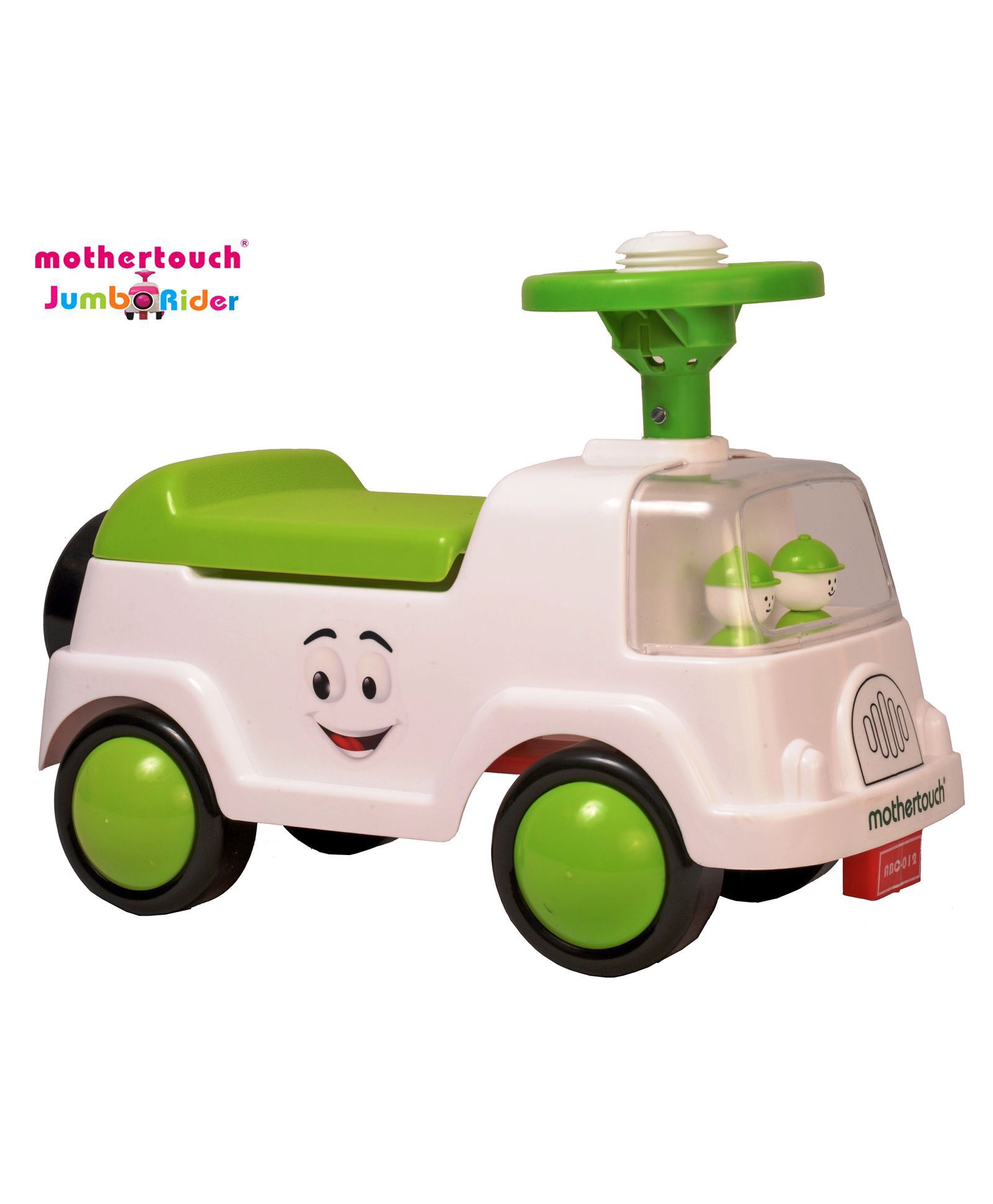 Mothertouch Jumbo Manual Push Ride-On - Green White-image-33