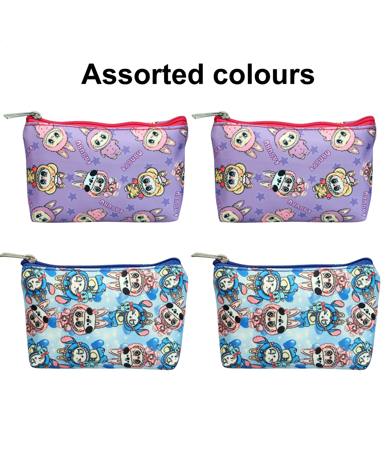 Happile Waterproof Snack/wallet reusable Bags labubu theme 4 pieces combo set-image-4