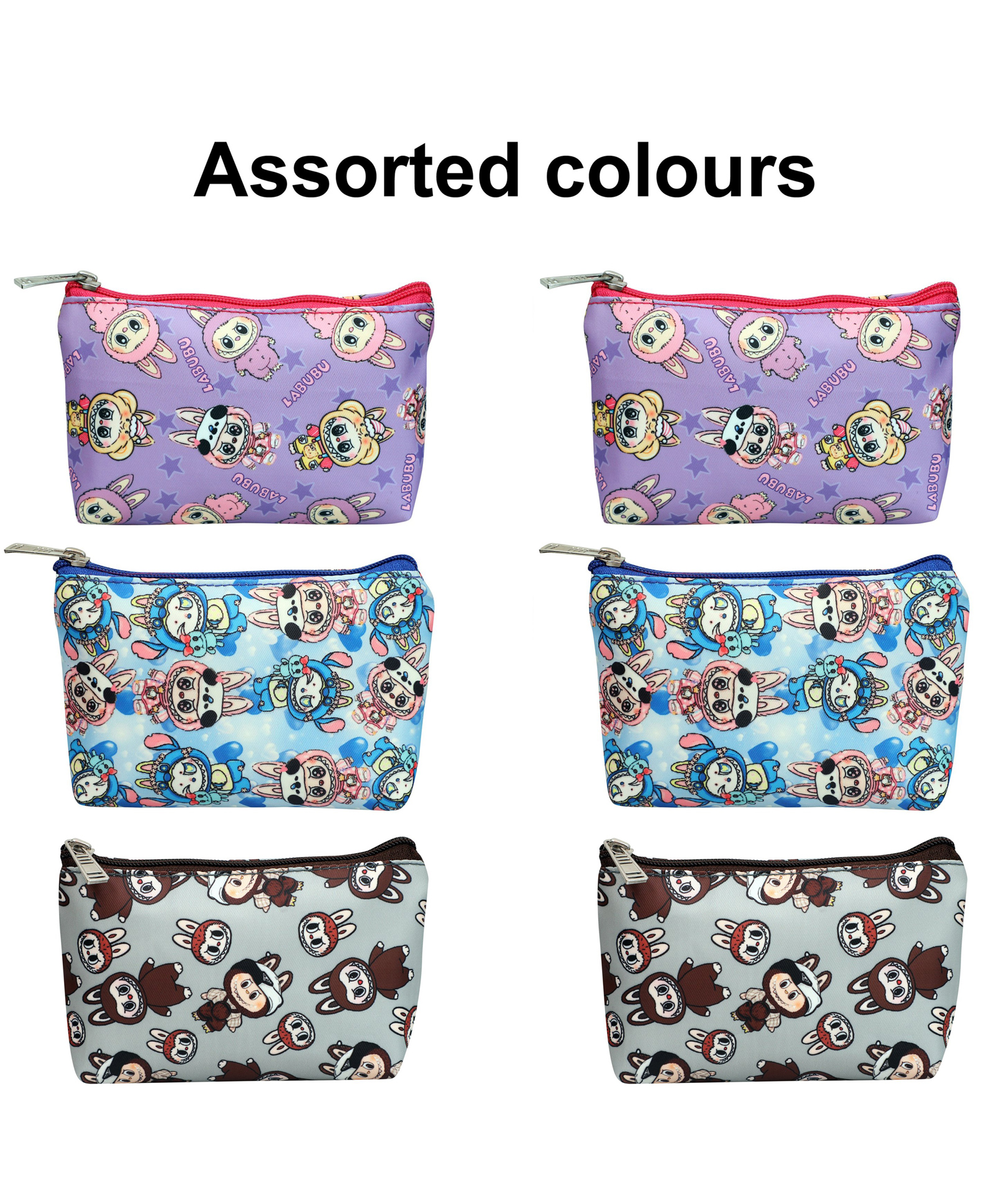 Happile Waterproof Snack/wallet reusable Bags labubu theme 6 pieces combo set-image-5