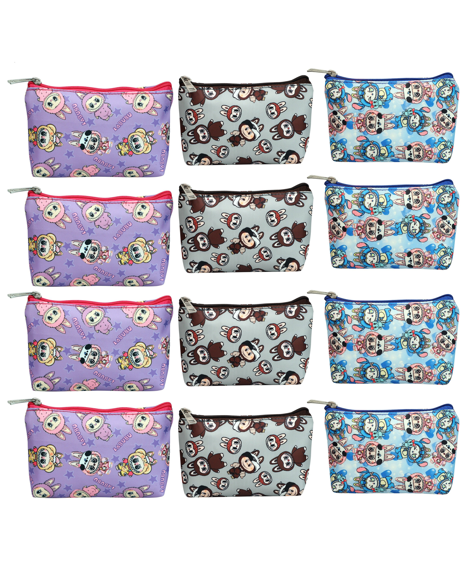 Happile Waterproof Snack/wallet reusable Bags labubu theme 12 pieces combo set-image-6