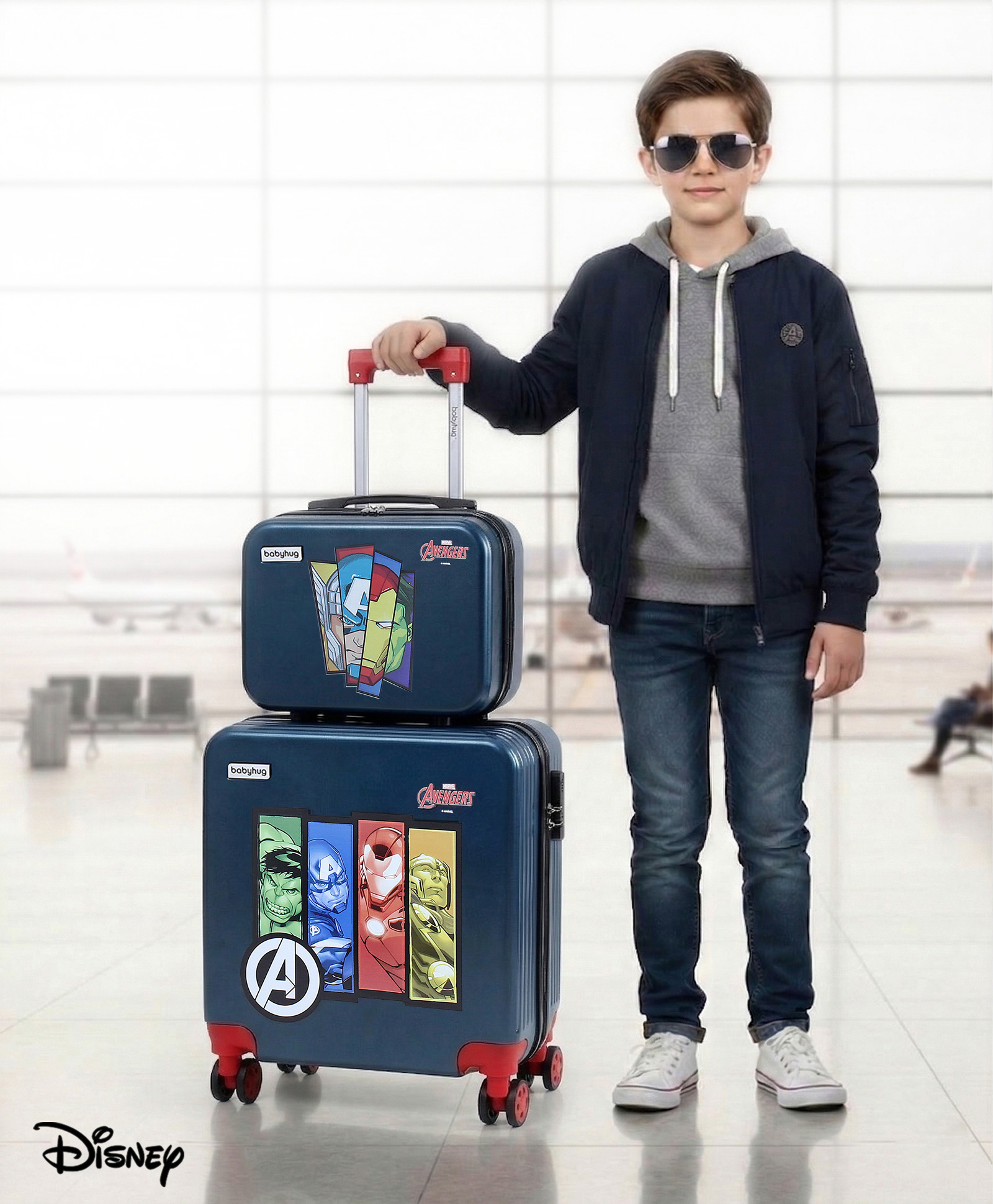 Babyhug Disney Frozen Kids Travel Luggage with Carry-On Luggage & Wheels Pack of 2 - 15 Inches| Shock Resistant| Telescopic Handle| Water Resistant| Easy Zipper Closure| Durable Wheels| Number Lock-image-9