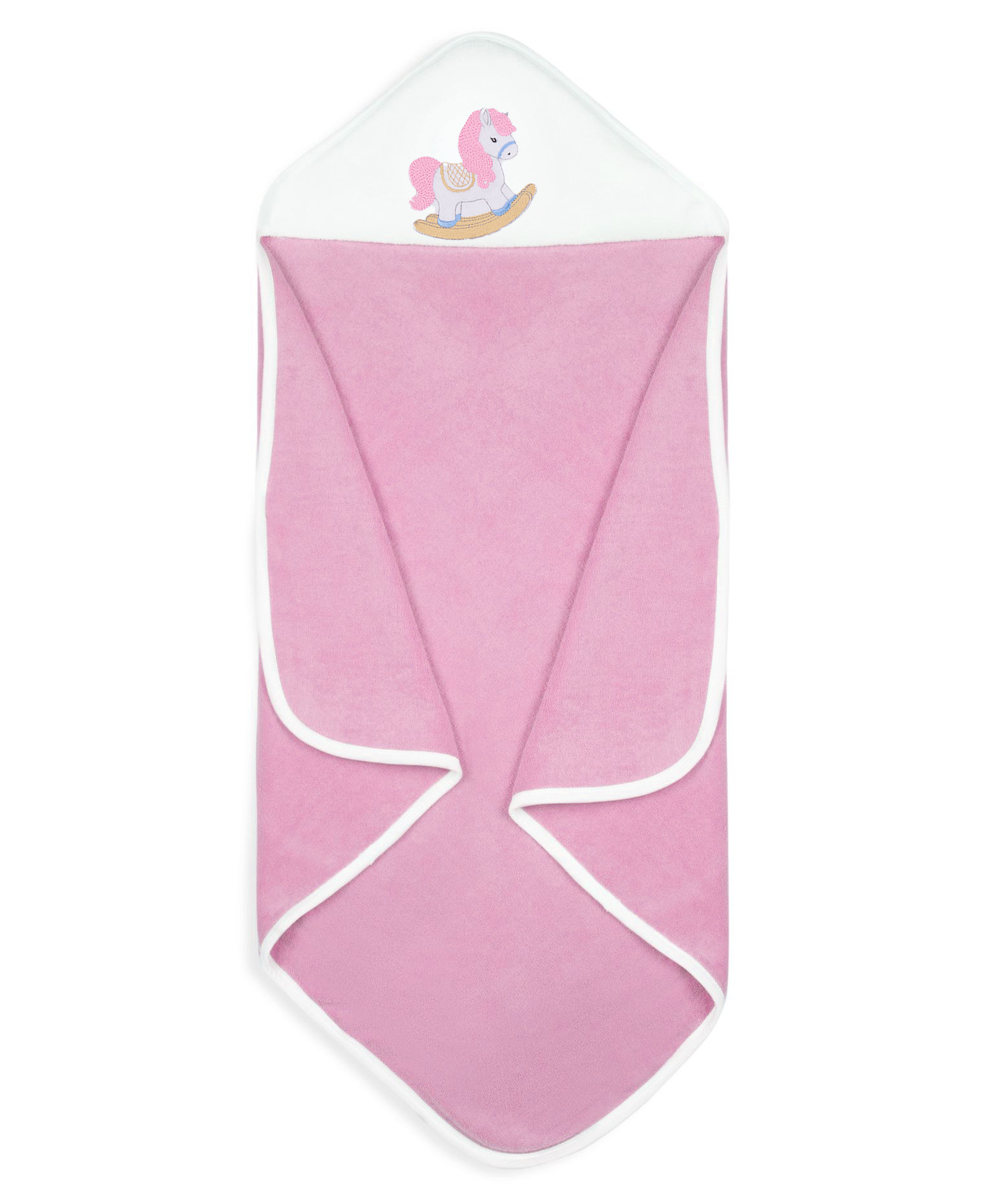 Editing Req - Pankaj My Milestones 100% Cotton Premium Hooded Towel with Primrose Pony Embroidery L 76 X B 76 cm - Pink-image-23