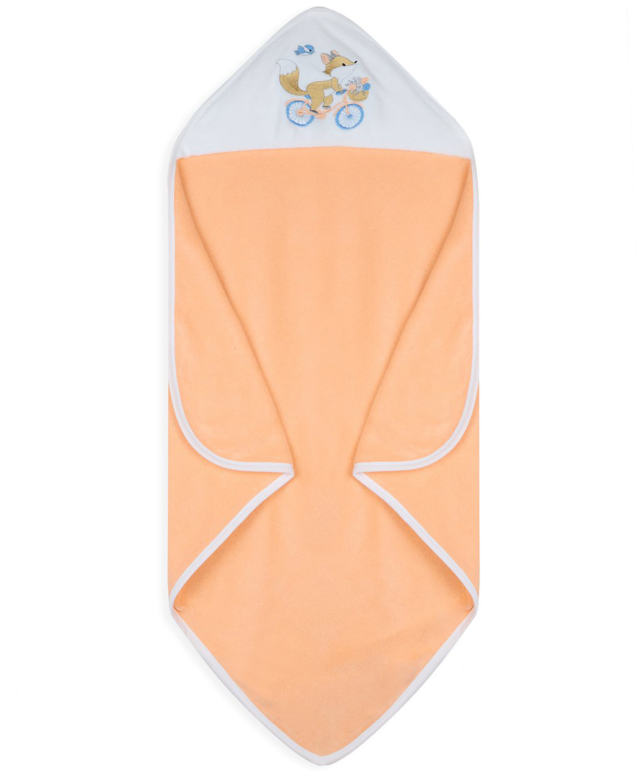 My Milestones 100% Cotton Premium Hooded Towel with Miss Marigold Embroidery L 76 X B 76 cm - Peach-picture-16