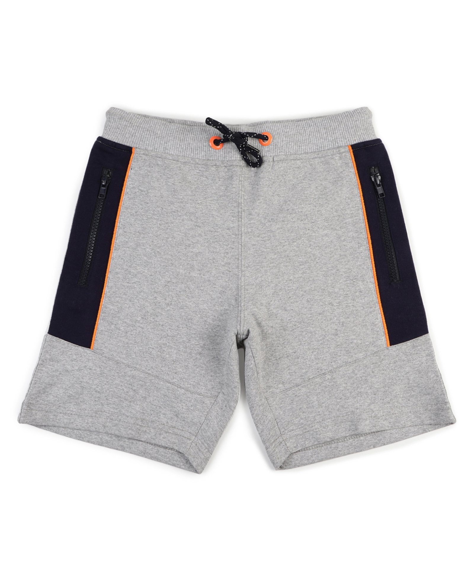 ALAN JONES Cotton Blend Knit Side Taped Shorts - Grey-picture-28