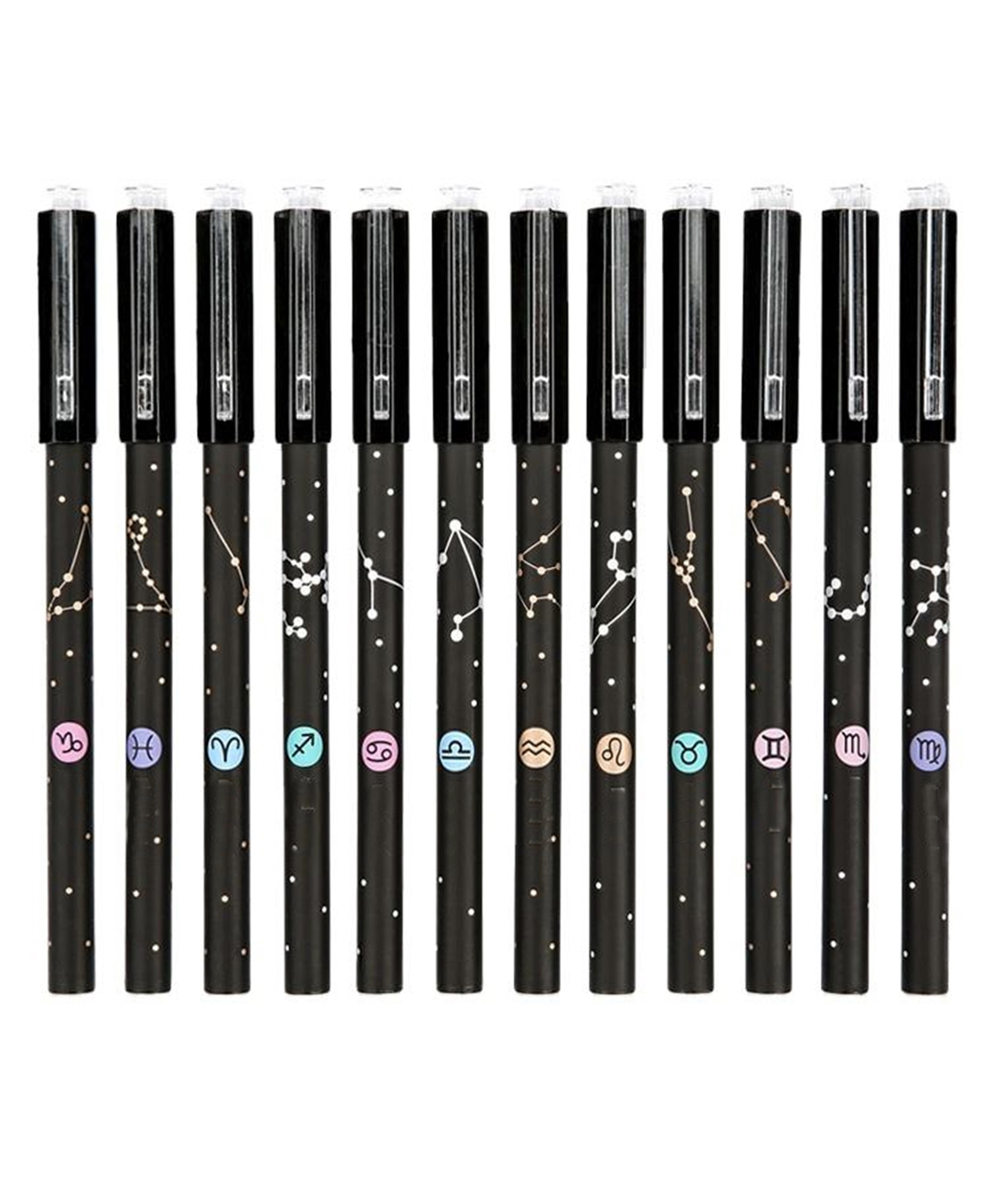 MUREN Erasable Gel Pens, Galaxy Design Black Ink Pen Smooth Writing- pack of 12-image-24