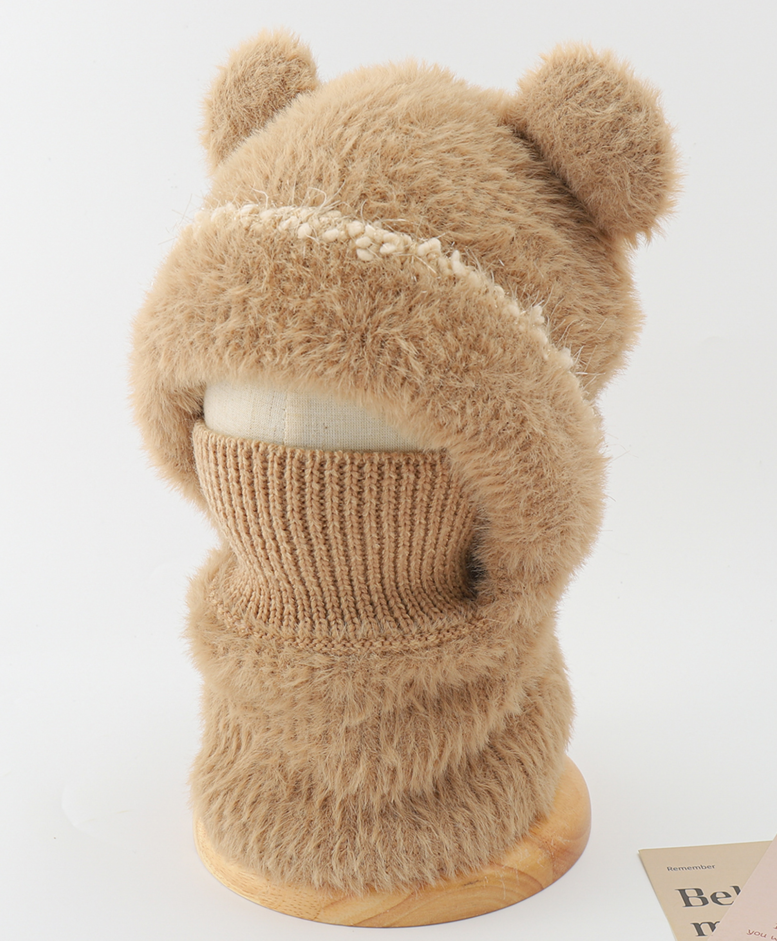 Babyhug Monkey Cap With Ear Applique Khaki - 12 cm Diameter-picture-25