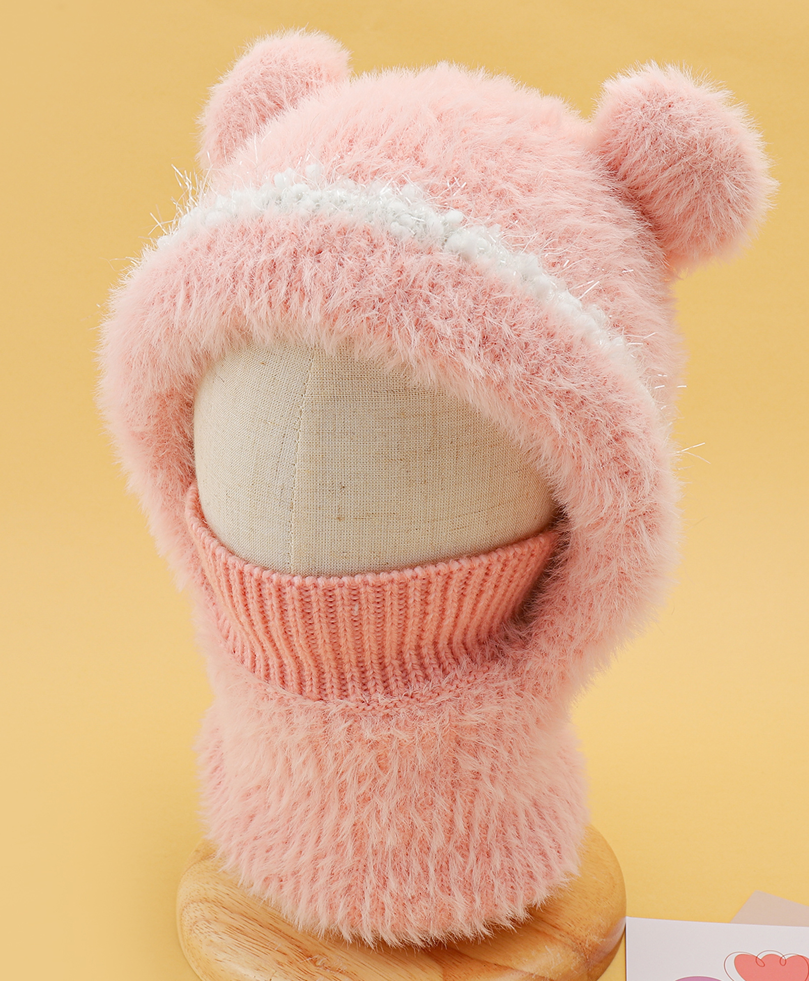 Babyhug Monkey Cap With Ear Applique Pink - 15 cm Diameter-image-11