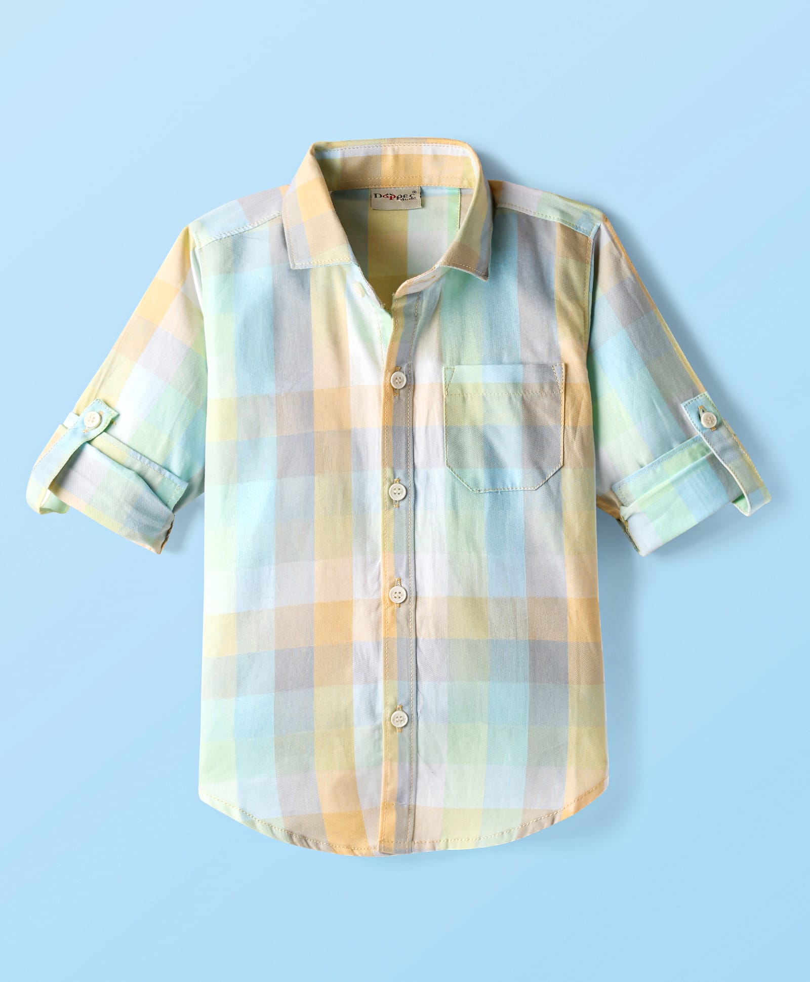 Dapper Dudes Full Sleeves Checked Shirt - Lemon-image-48