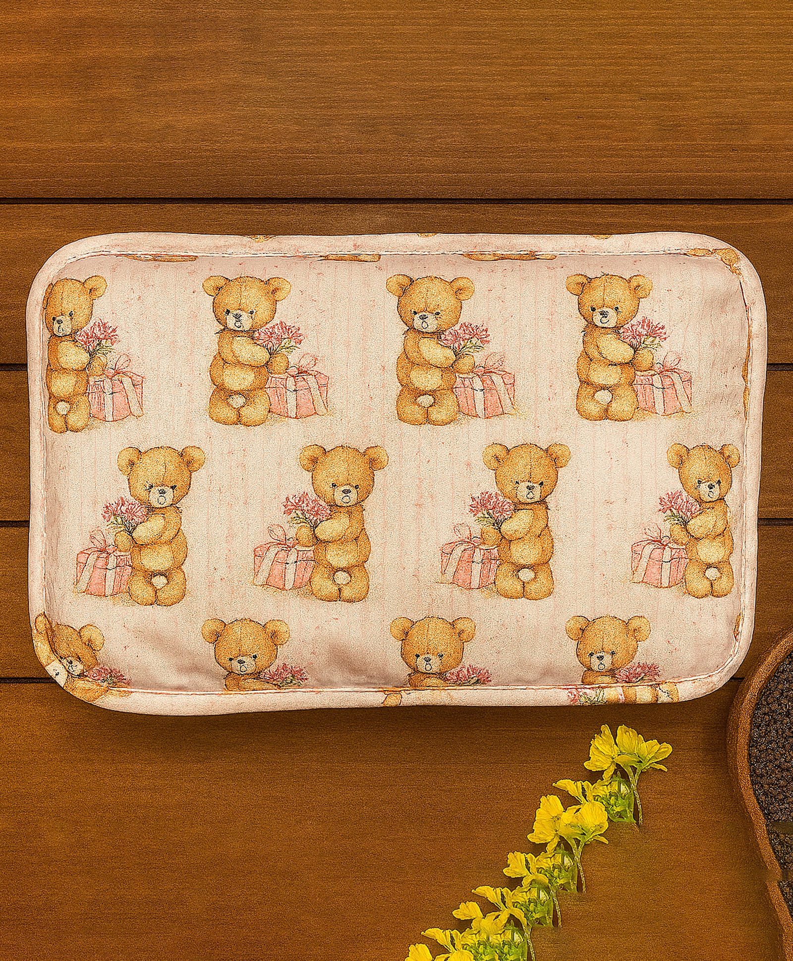 KIDS BASIC Super Soft Baby Mustard seeds Pillow with Detachable Washable Cover- Pink-image-46