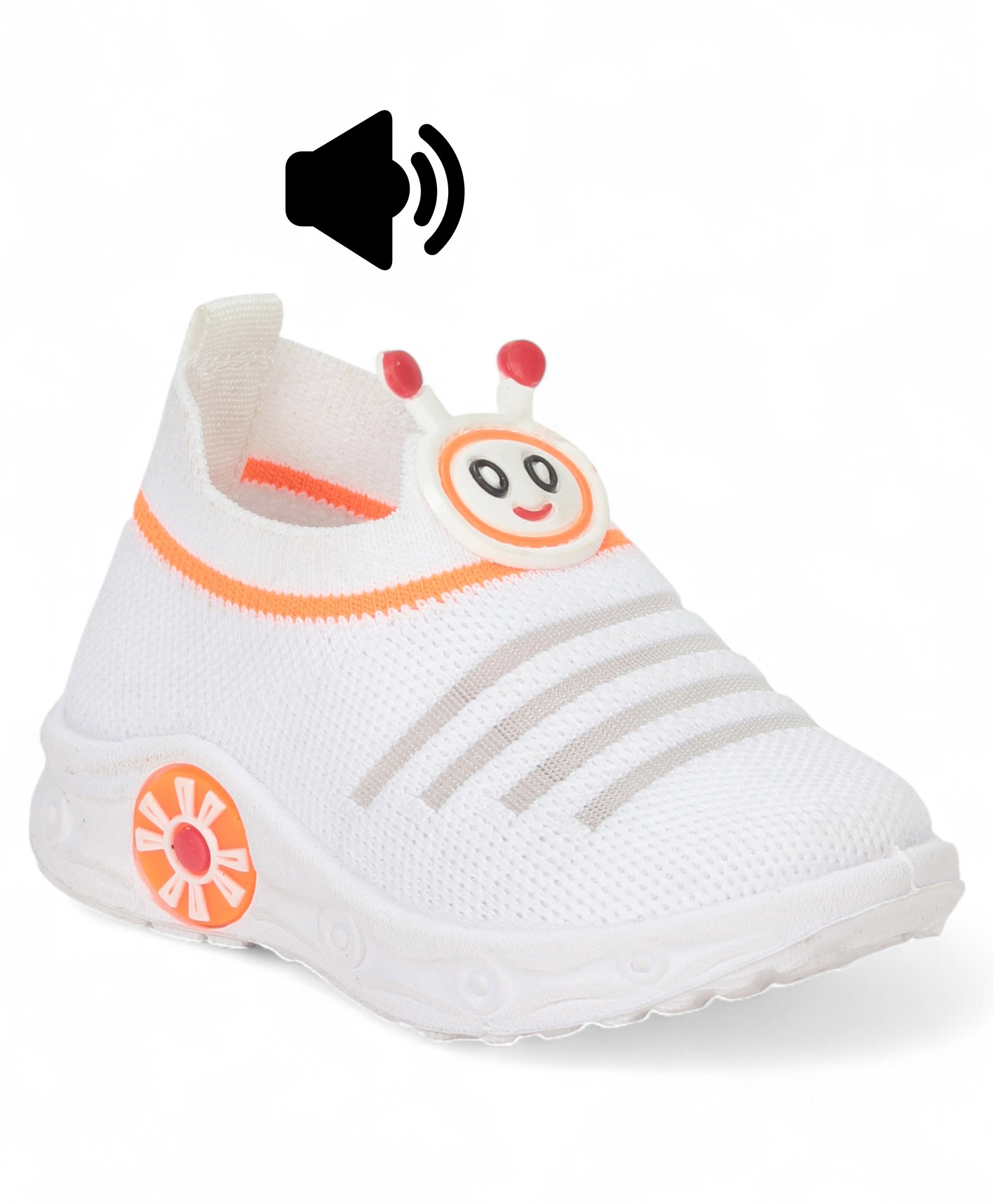 Lil Lollipop Alien Patch Detailed Musical Booties - White-image-19