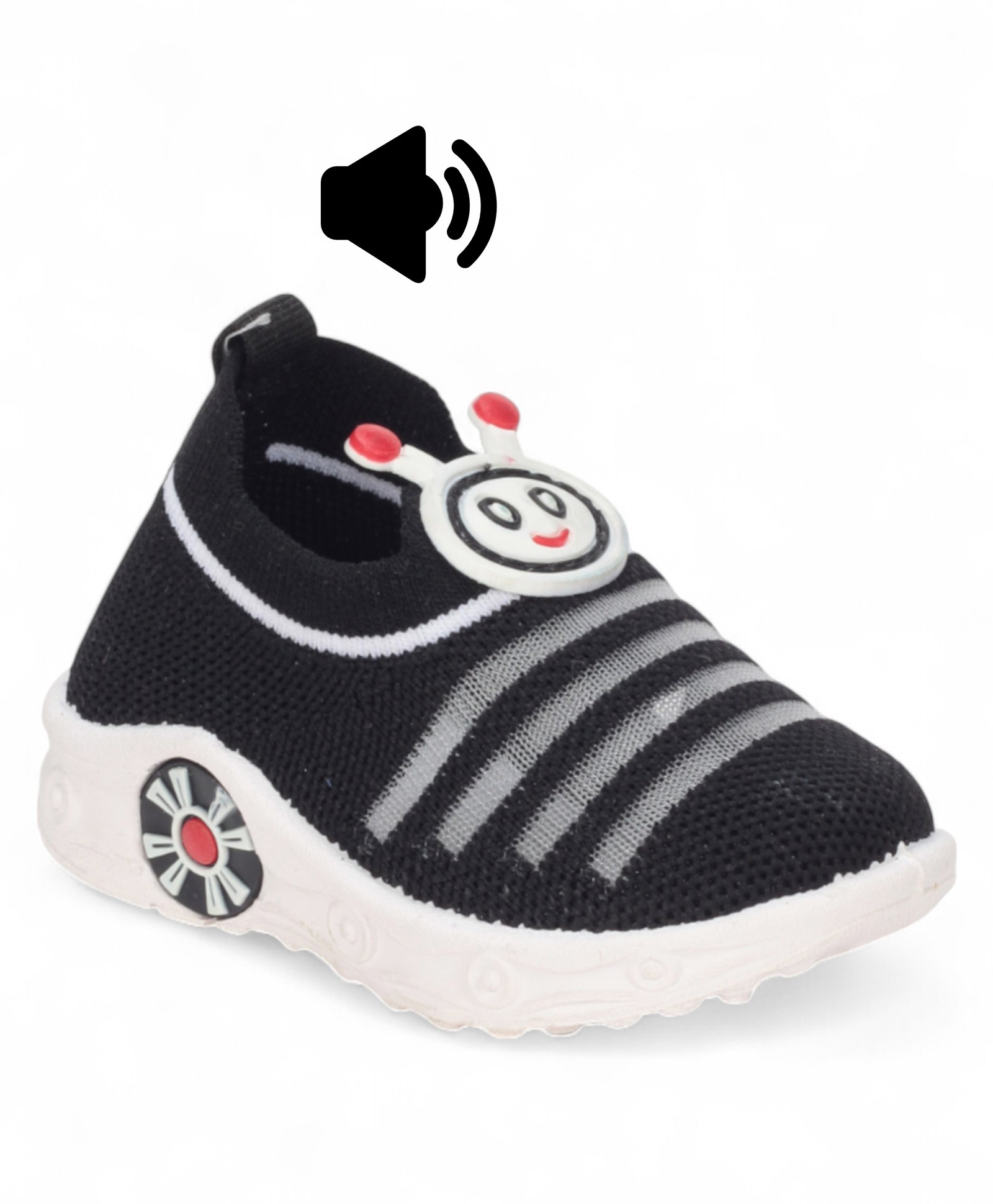 Lil Lollipop Alien Patch Detailed Musical Booties - Black-image-14