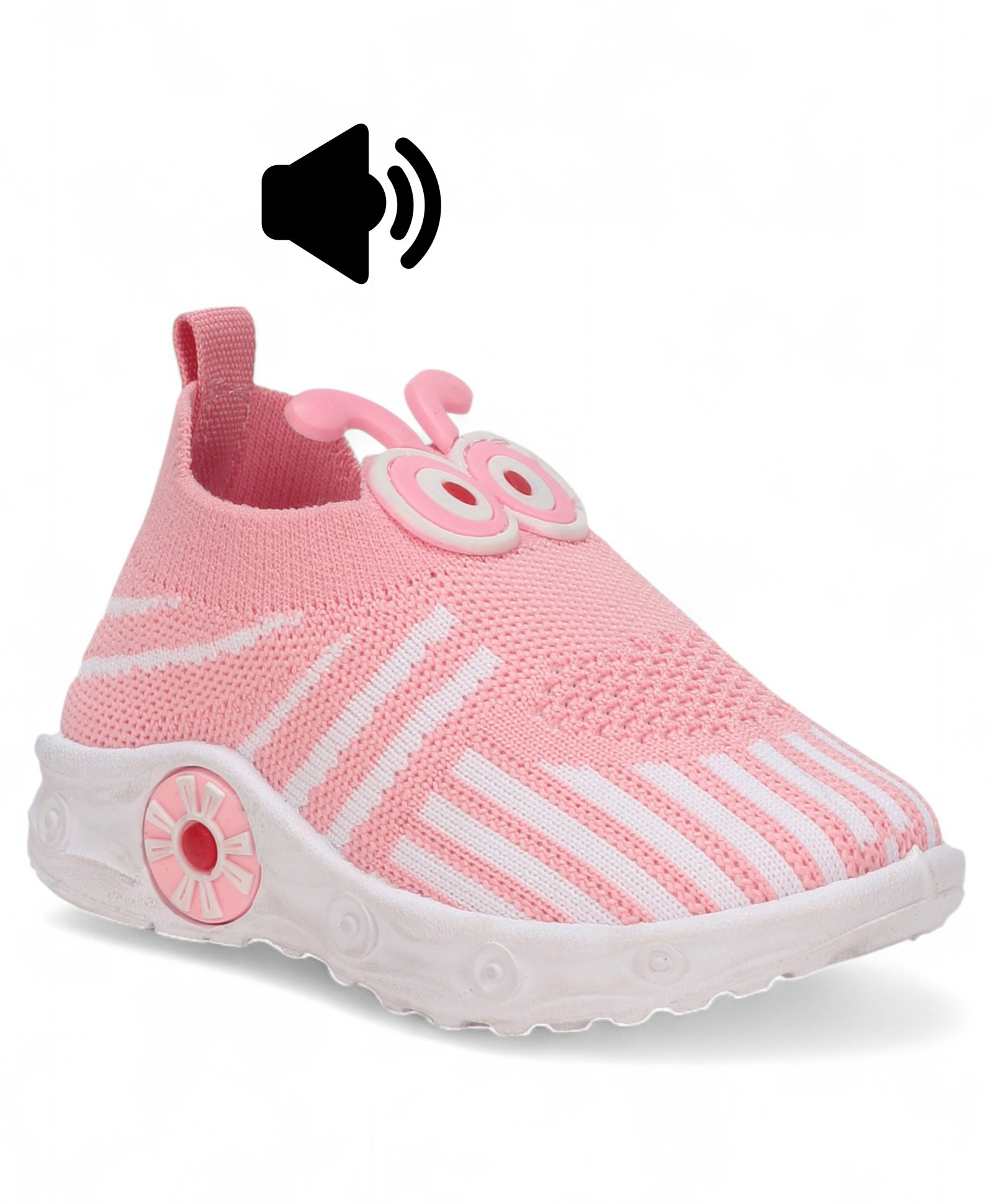 Lil Lollipop Baby Animal Eyes Patch Detailed Musical Booties - Pink-picture-26
