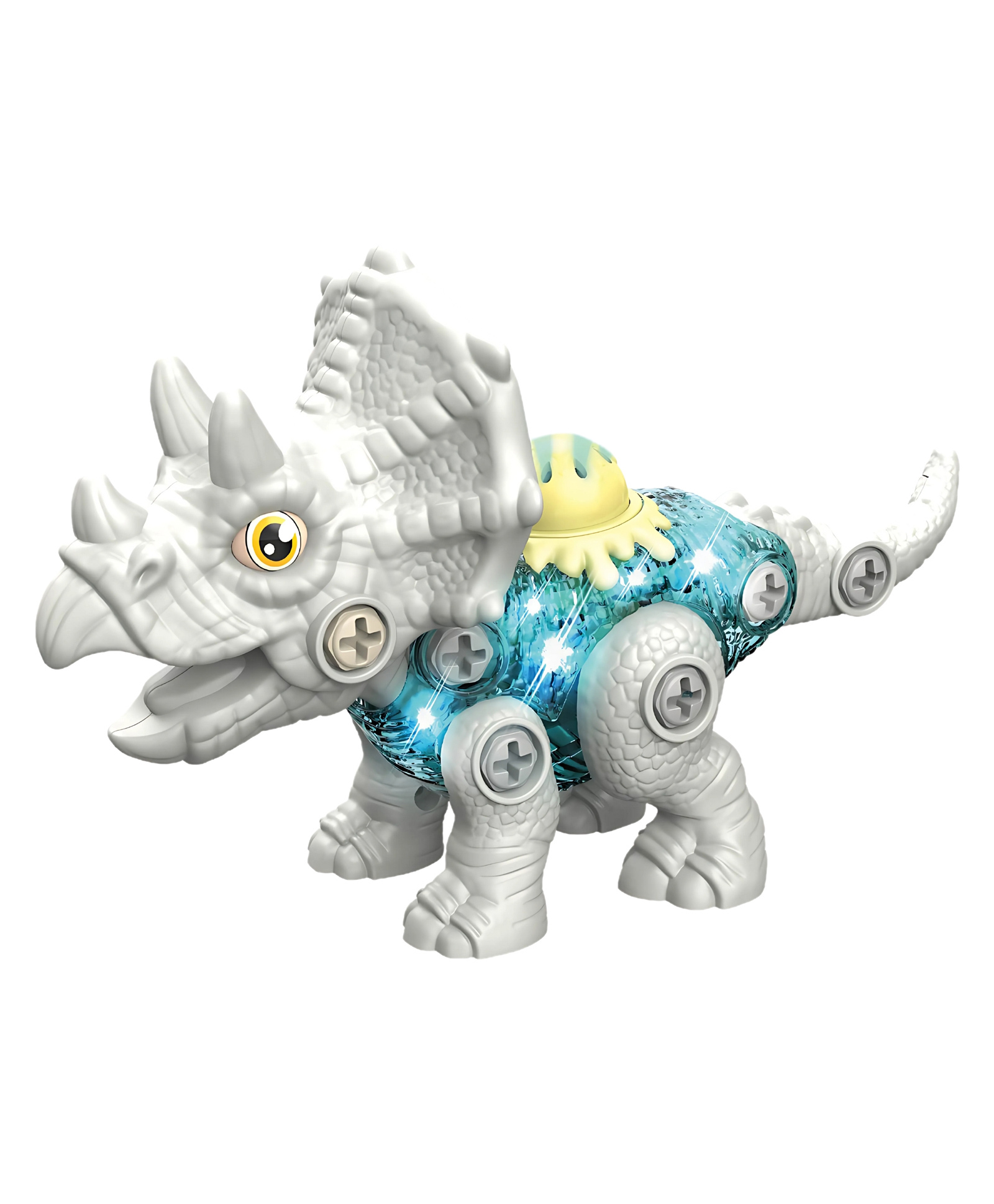 thinker place ThinkerPlace DIY Sliding Dinosaur Kit Triceratops with Light & Sound | Learn About Fossils | Take Apart Dinosaur Toys | Build, Play & Learn | STEM Educational Toy for Kids Age 4+-picture-23