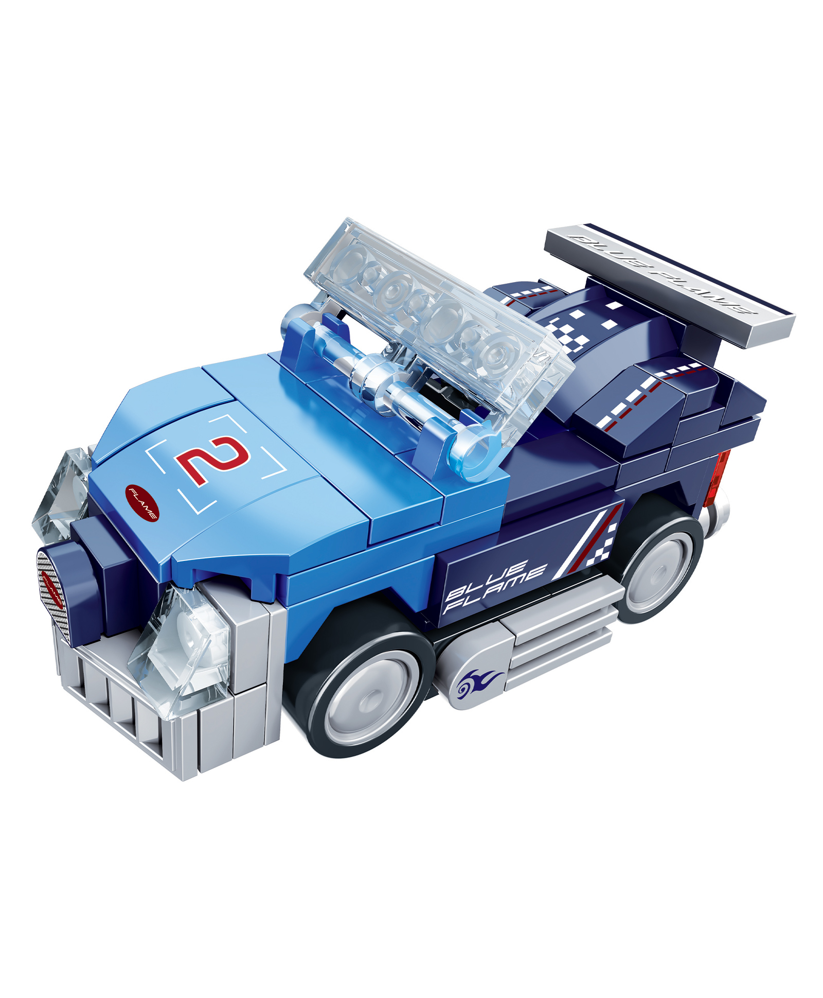 thinker place ThinkerPlace 8-in-1 Speed Racing Cars Blue Flame (97 Pieces) | Learn About Electric Vehicles | Building Block Set for Kids Age 7+ | STEM Educational Toy | Build, Collect & Create Big-Size Racing Car-picture-10