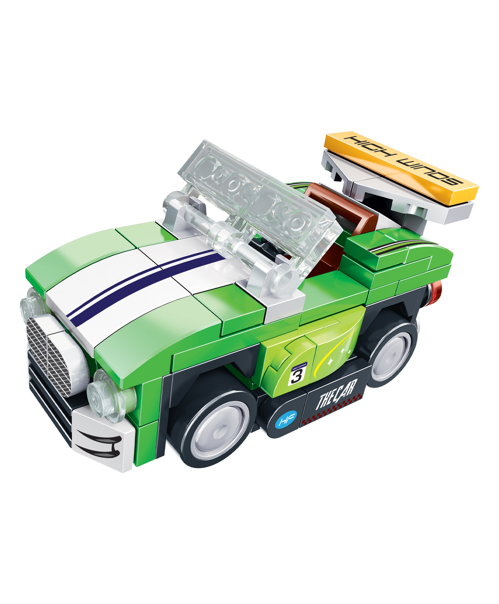 thinker place ThinkerPlace 8-in-1 Speed Racing Cars Blast (99 Pieces) | Learn About Electric Vehicles | Building Block Set for Kids Age 7+ | STEM Educational Toy | Build, Collect & Create Big-Size Racing Car-picture-3