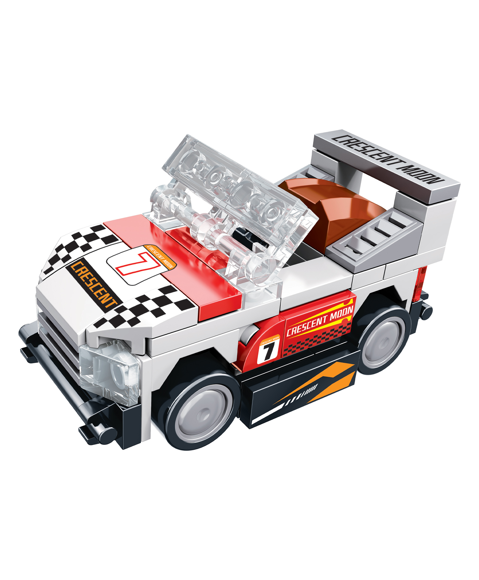 THINKER PLACE 8-in-1 Speed Racing Cars Crescent Moon (100 Pieces) | Learn About Electric Vehicles | Building Block Set for Kids Age 7+ | Build, Collect & Create Big-Size Racing Car-picture-0