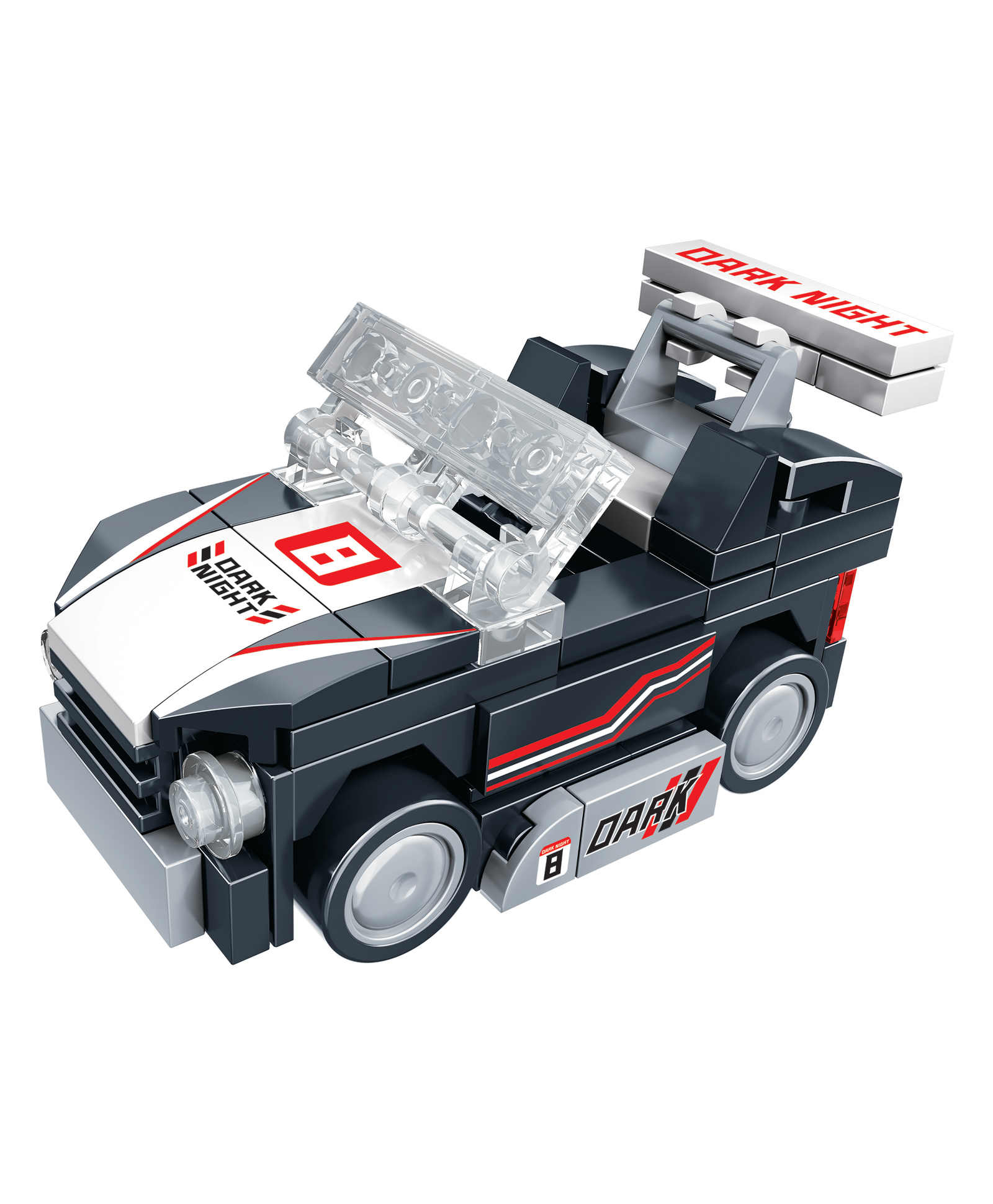 THINKER PLACE 8-in-1 Speed Racing Cars Dark Night (94 Pieces) | Learn About Electric Vehicles | Building Block Set for Kids Age 7+ | STEM Educational Toy | Build, Collect & Create Big-Size Racing Car-image-38