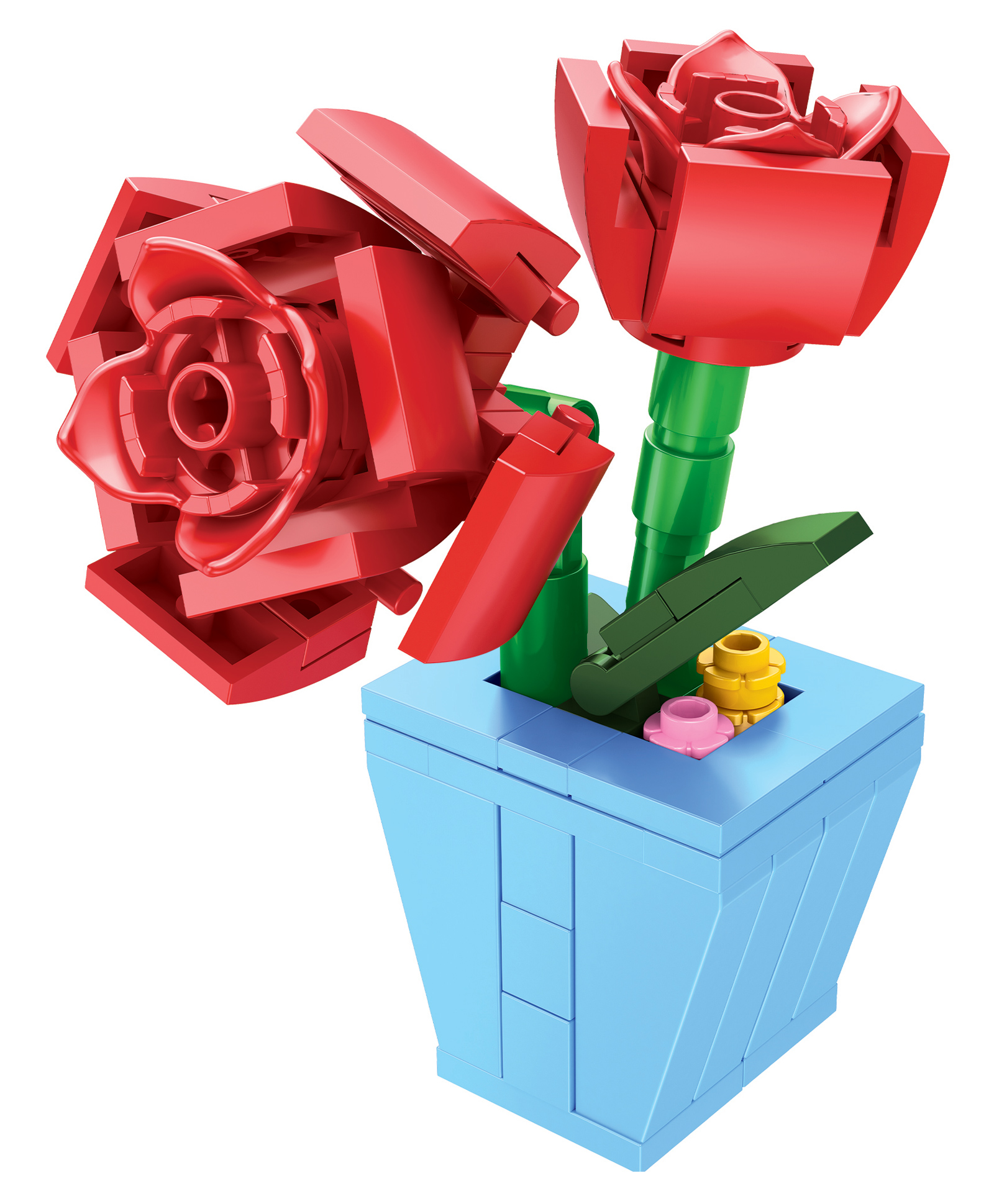 ThinkerPlace 8-in-1 Flowers Roses (83 Pieces) | Learn About Plant Kingdom | Building Block Set for Kids Age 7+ | STEM Educational Toy | Build, Collect & Create Flower Pen Stand-image-8