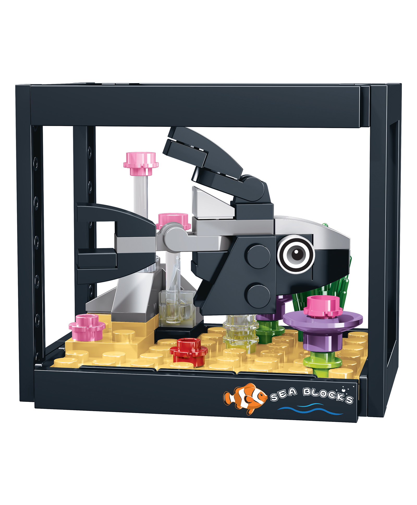 thinker place ThinkerPlace 8-in-1 Dream Ocean Fish Tank Flagtail (92 Pieces) | Learn About Marine Life | Building Block Set for Kids Age 7+ | STEM Educational Toy | Build, Collect & Create a Big Fish Tank-picture-31