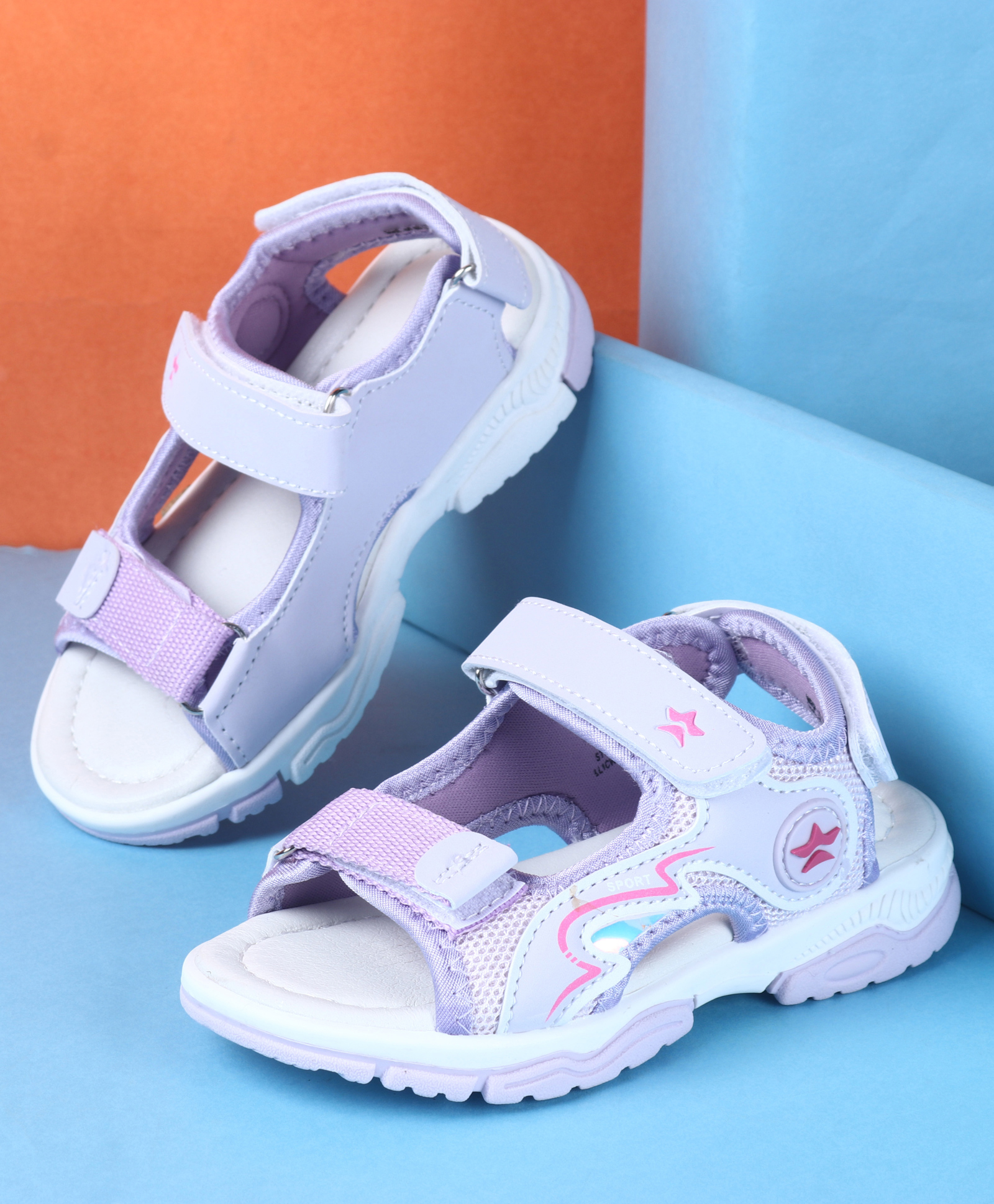 Cute Walk by Babyhug Sandal With Velcro Closure - Purple-picture-12