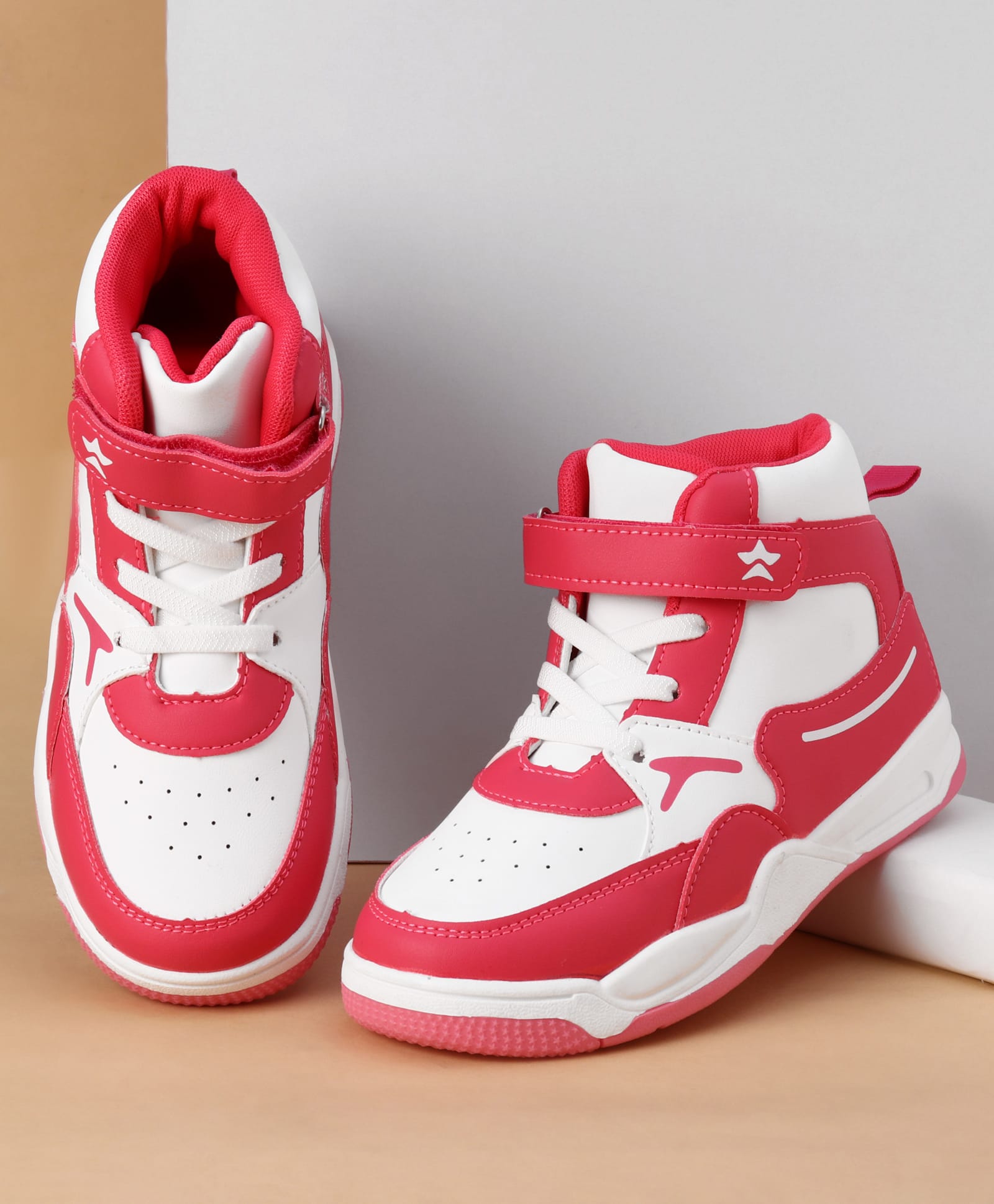 Cute Walk by Babyhug Velcro Closure Casual Shoes - Dark Pink-picture-24