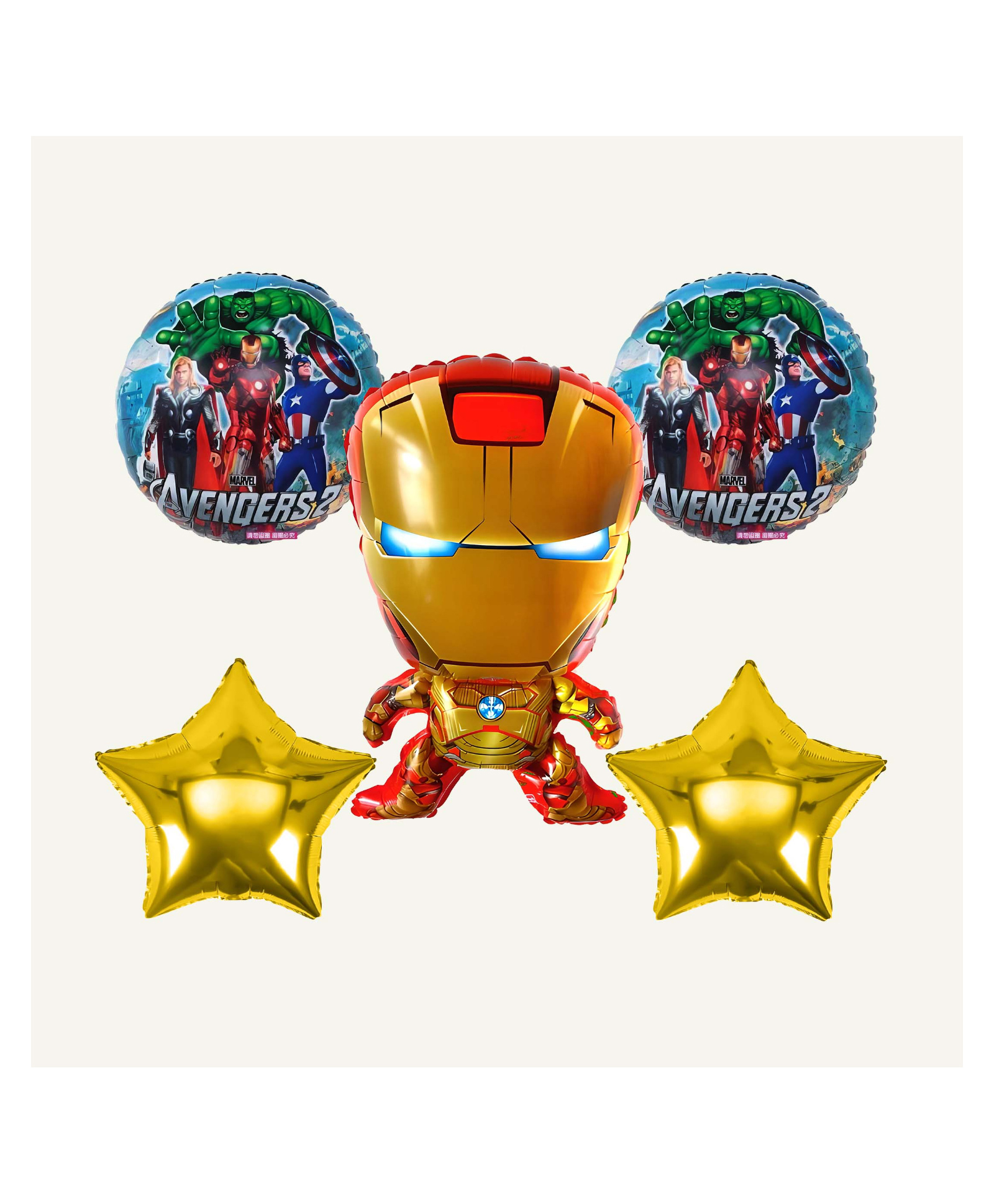 Special You 5pcs Avengers theme Iron man foil balloon for Boys & Kids with Blue star and round printed spiderman balloons birthday, Baby shower, Iron man theme party decoration.-picture-15