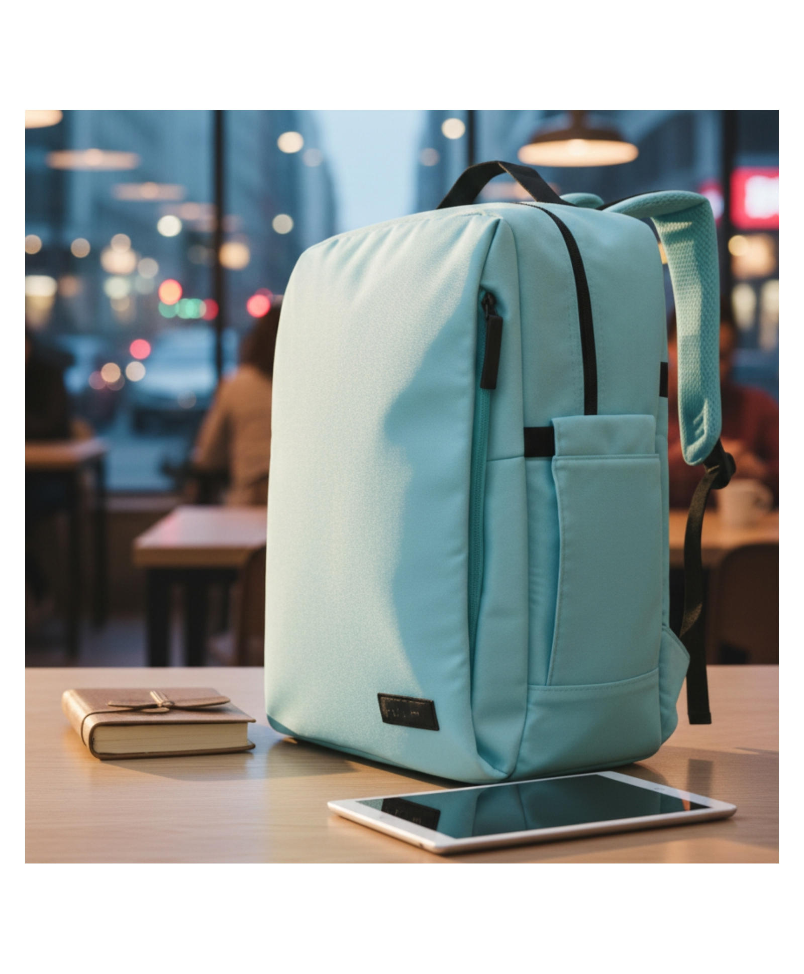 VISMIINTREND Travel Laptop Backpack for Men-Women Up to 17 Inch Laptop, Water Resistant, Multi-Compartment Slim Smart Office, College, Business Backpack - Turquoise - Height 16 Inches-image-43