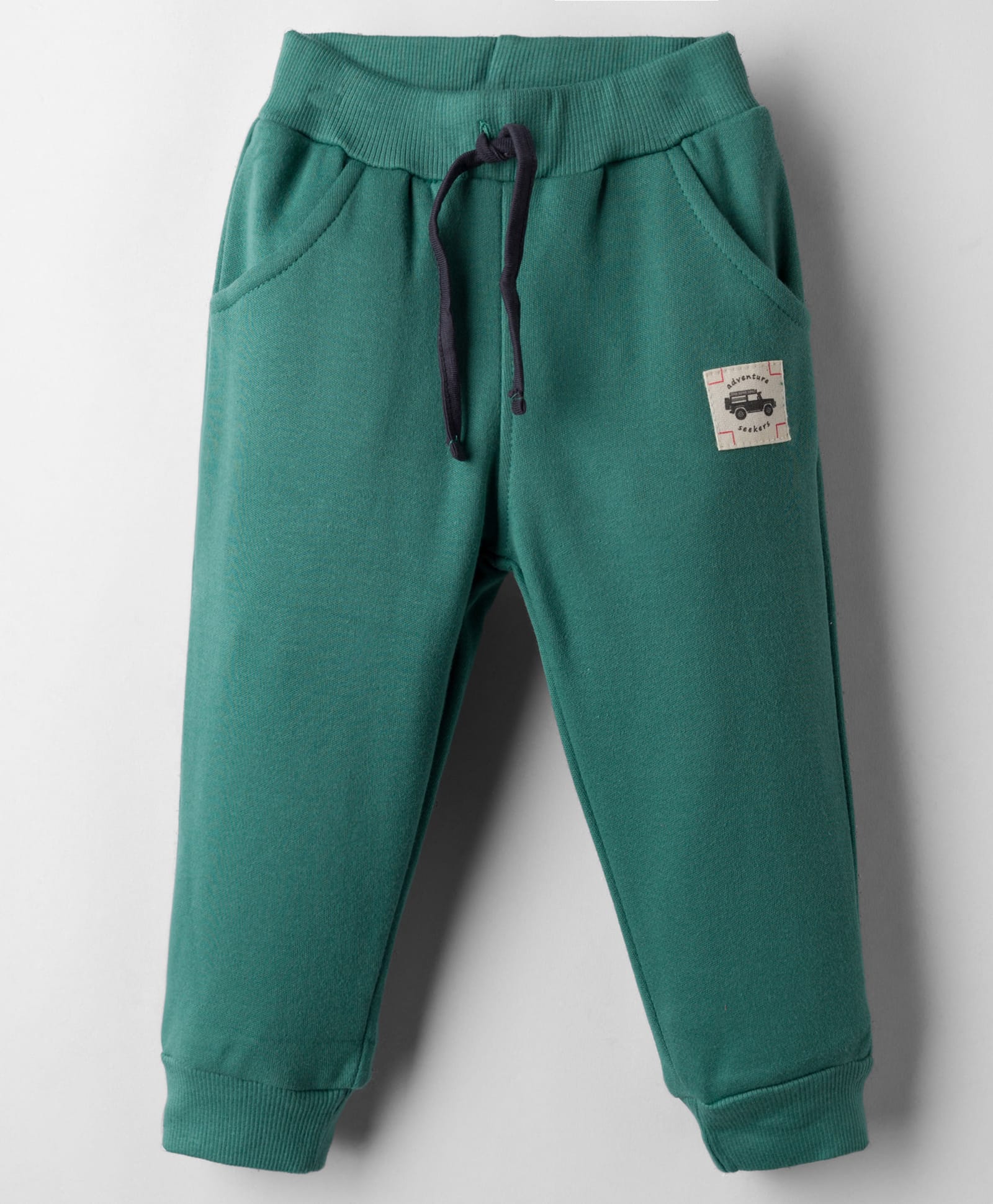 Pink Rabbit Single Jersey Knit Full Length Lounge Pant with Vehicle Patch - Green-picture-17