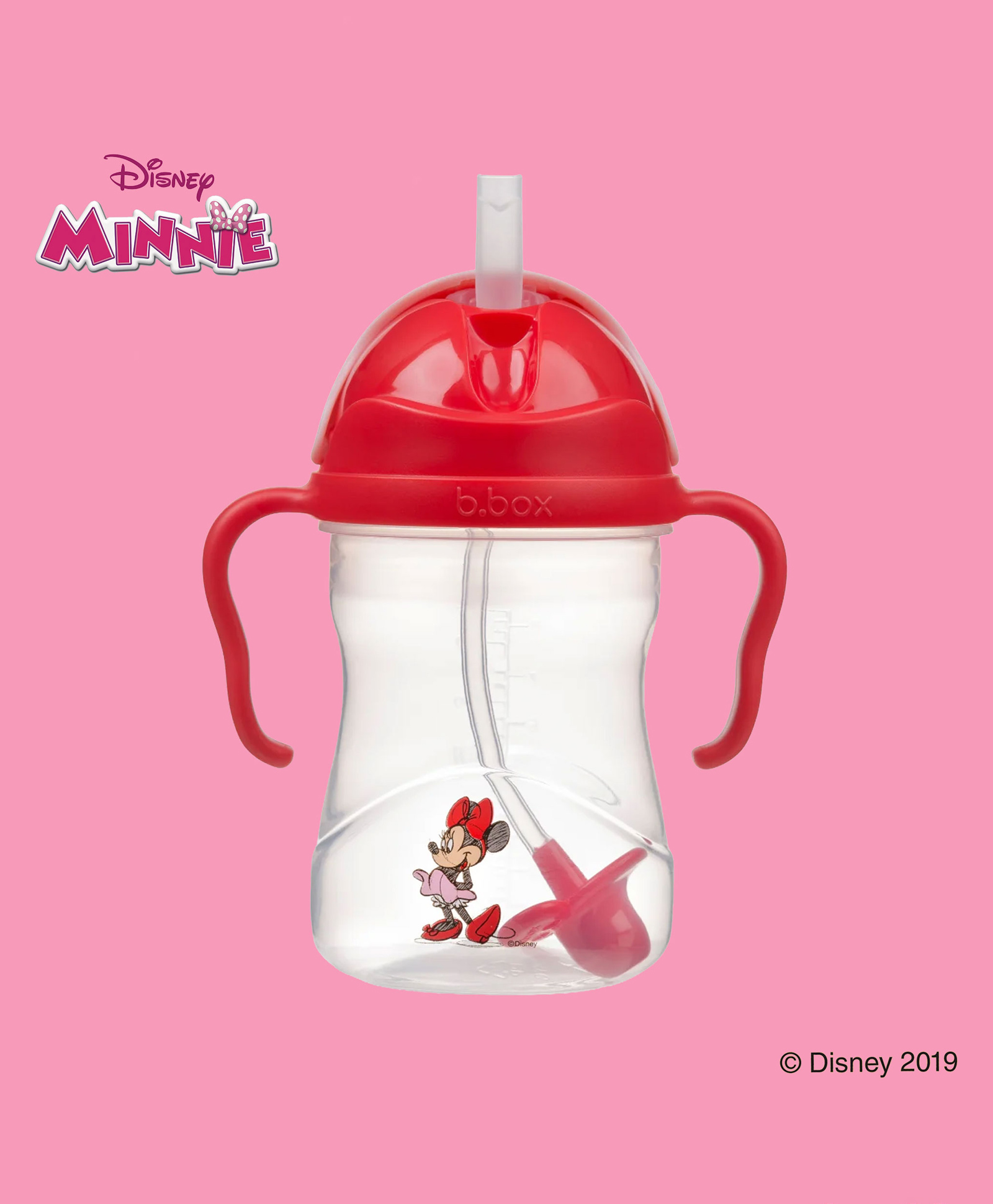 b.box Disney Sippy Cup Minnie Mouse Sipper for babies Leak-Proof with Weighted Straw, BPA Free Multicolor - 240 ml-picture-37