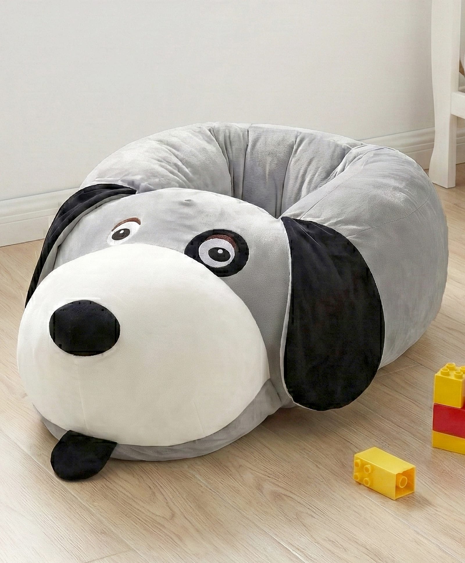 Babyhug Plush Dog Baby Seater - Grey|Super Soft & Comfortable| Sitting Support for Infants| Ideal for Playtime|Rest & Lounging| Infant Safety Chair| Toddler Sitting Trainer| Maintain Good Posture-image-29
