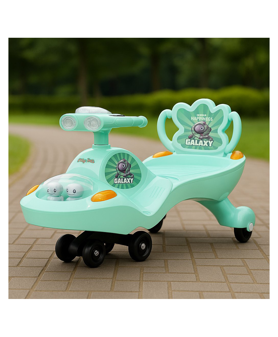 Funride Galaxy Twist n Swing Car with Lights and Music - Green