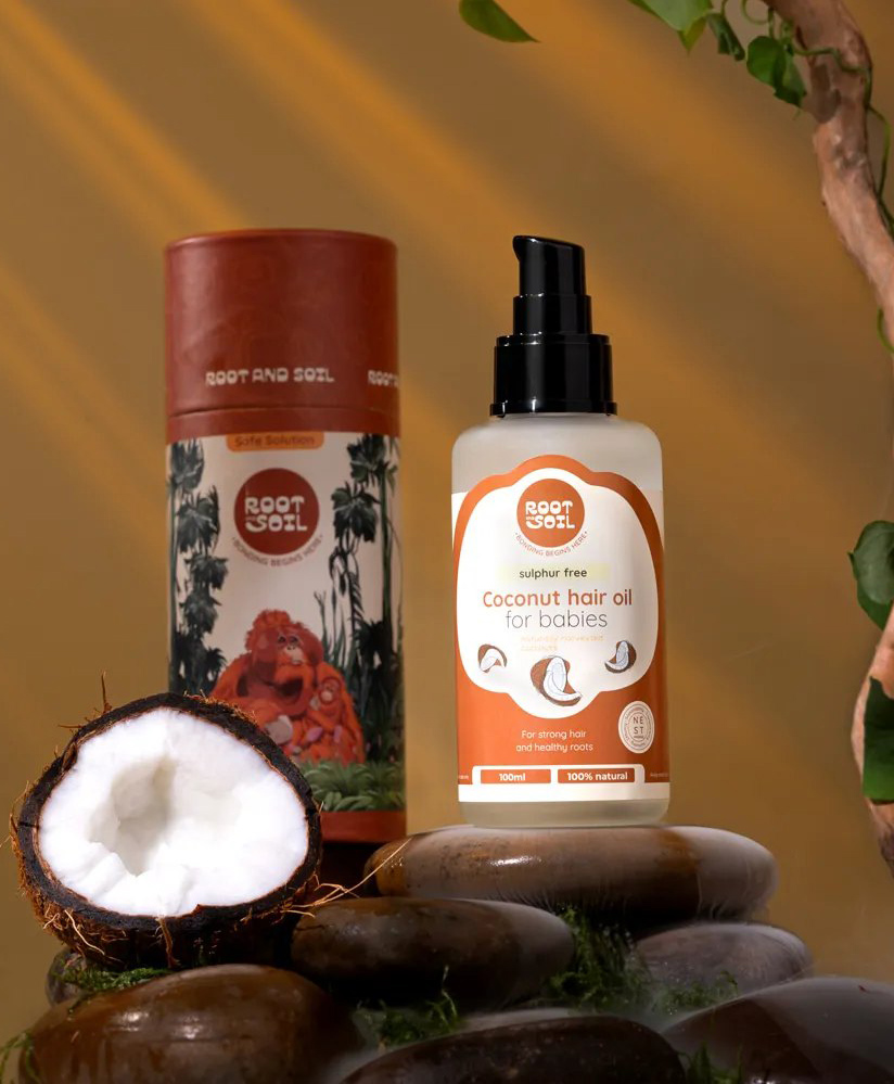 ROOT and SOIL Coconut Hair Oil For Babies | Relieves Cradle cap & Patchy scalp | 0+ m | 100 ml-image-23