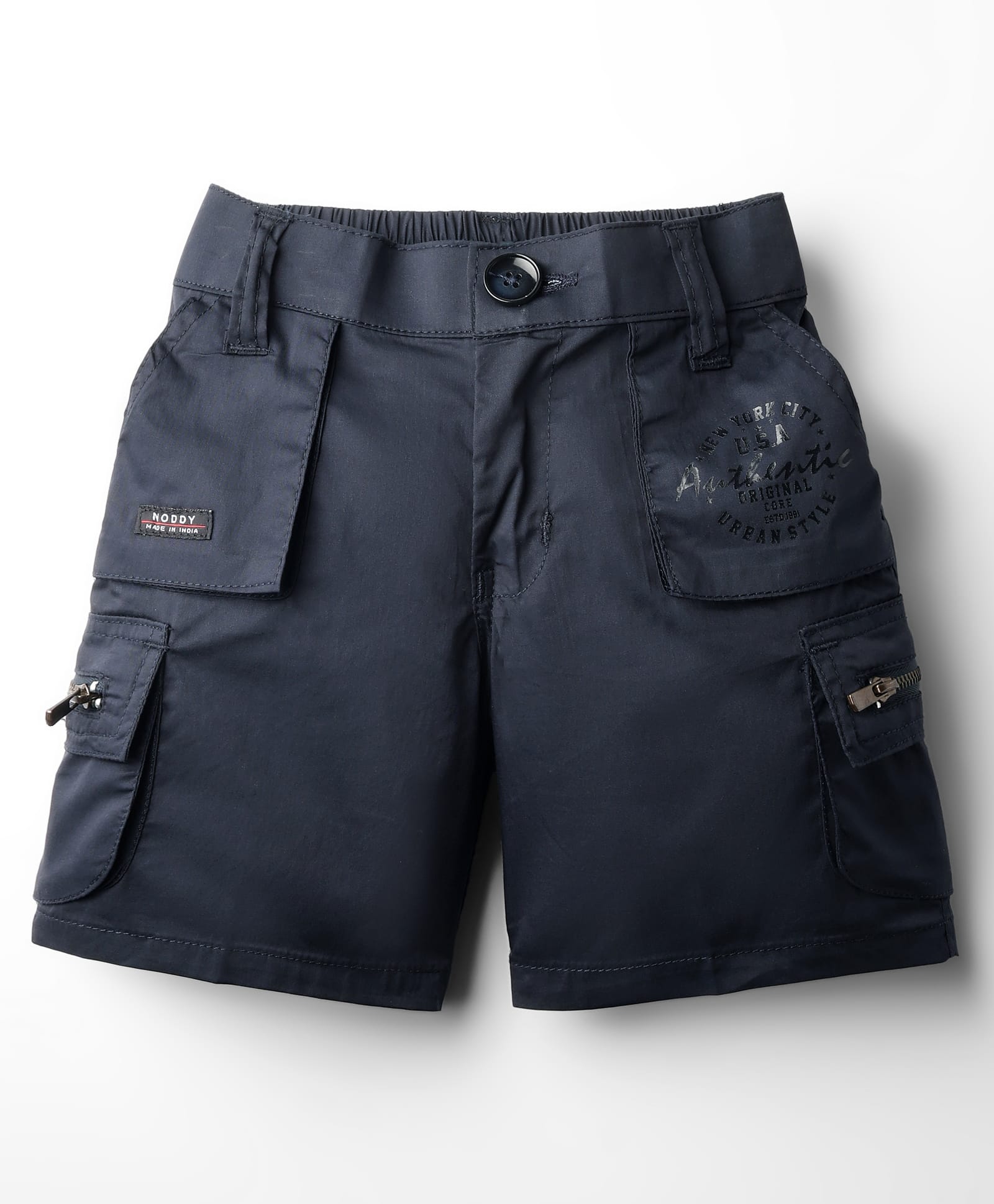 Noddy Typography Printed Shorts - Navy Blue-picture-27