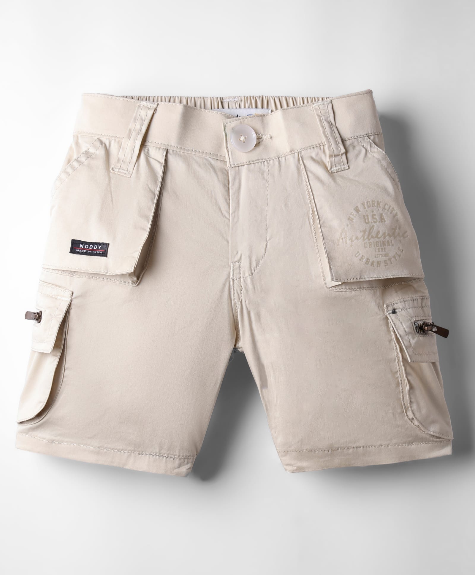 Noddy Typography Printed Shorts - Fawn-picture-26