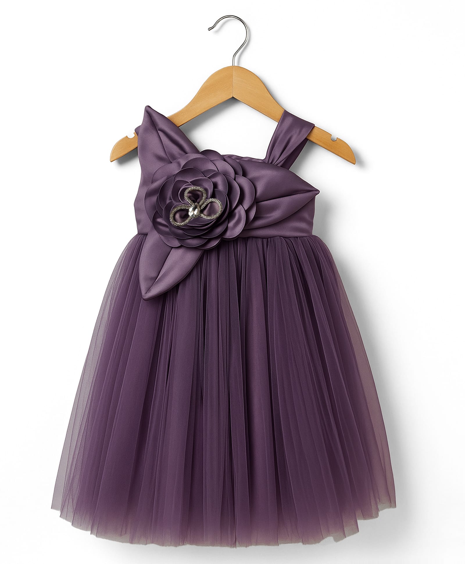 Bluebell Woven Sleeveless Party Dress with Floral Applique - Purple-image-46