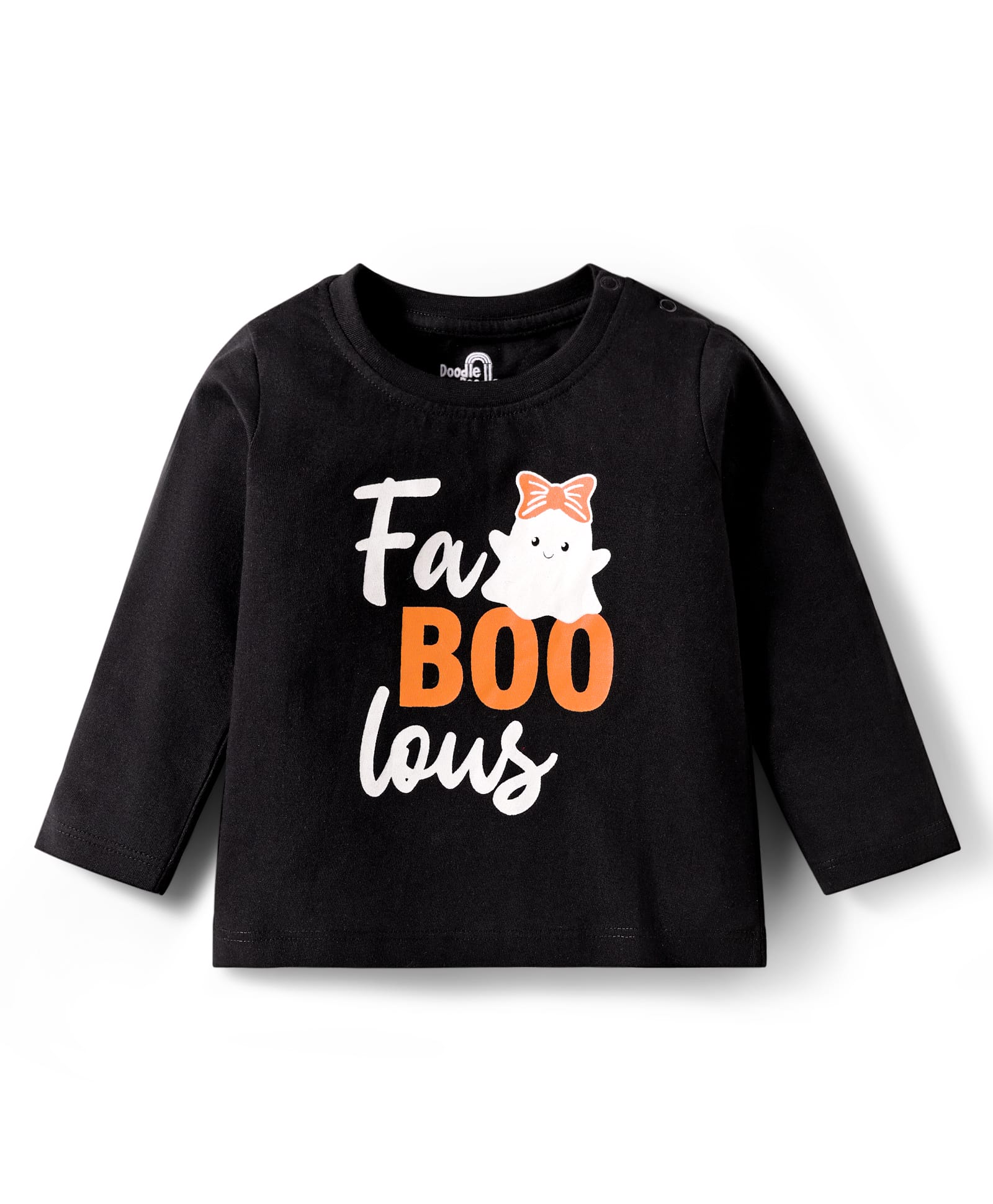 Doodle Poodle 100% Cotton Knit Full Sleeves T-Shirt with Halloween Print - Black-picture-24