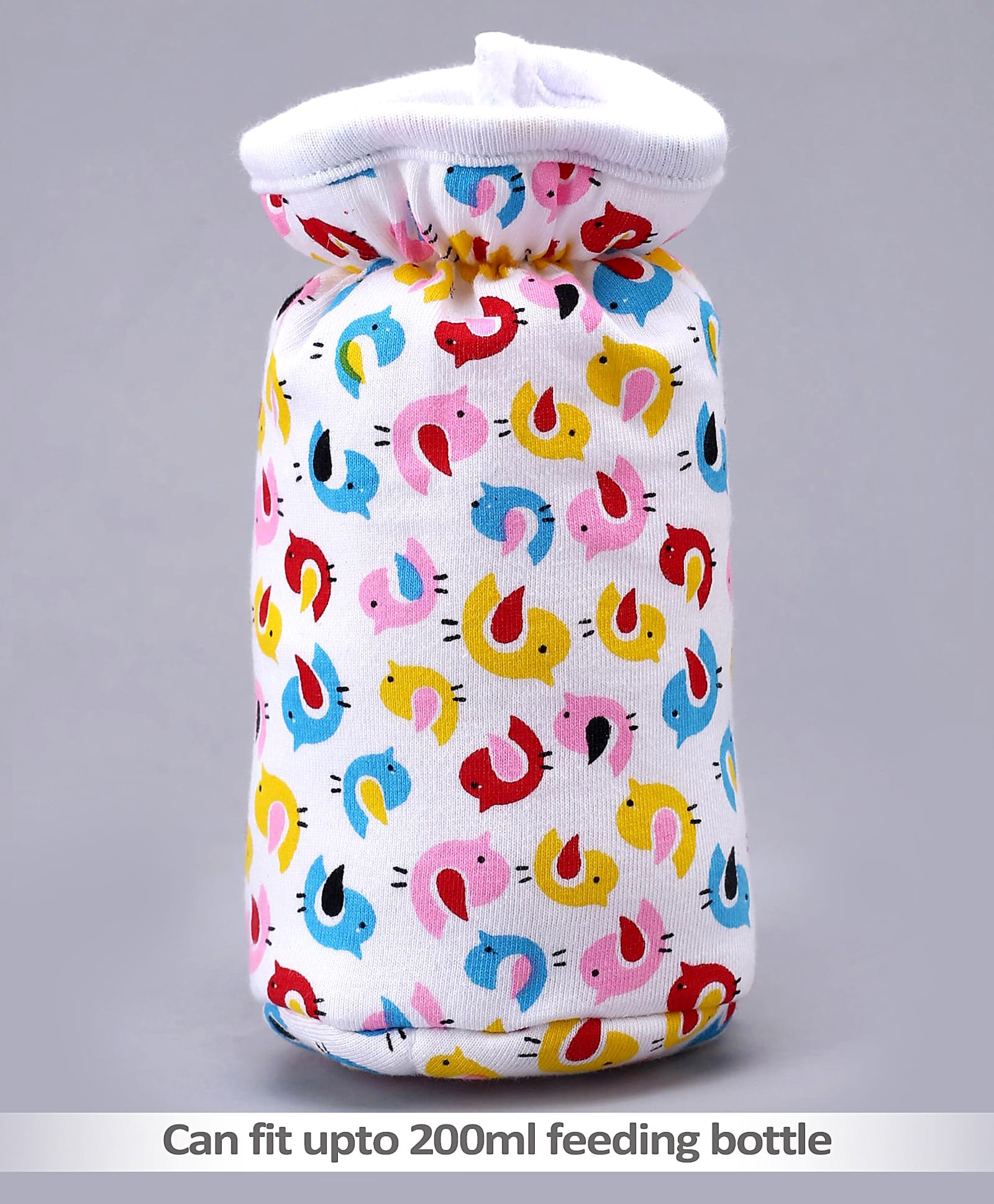 Babyhug Feeding Bottle Cotton Cover With Elastic Neck Bird Print Medium - White-image-28