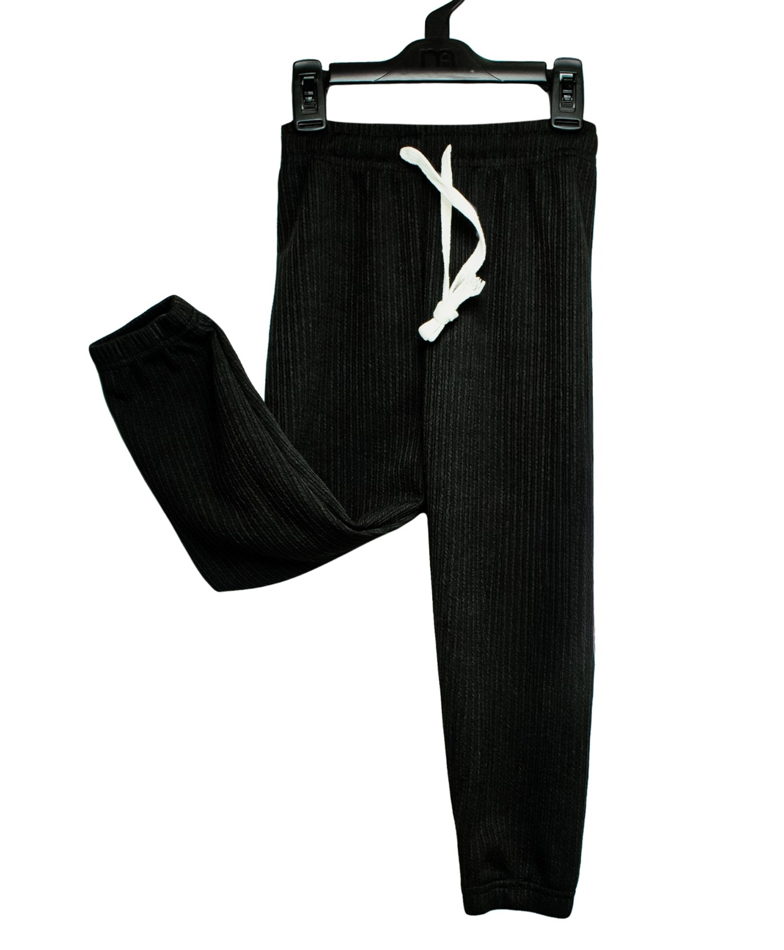 The little lookers Cotton Spandex Knit Solid Joggers - Black-picture-23