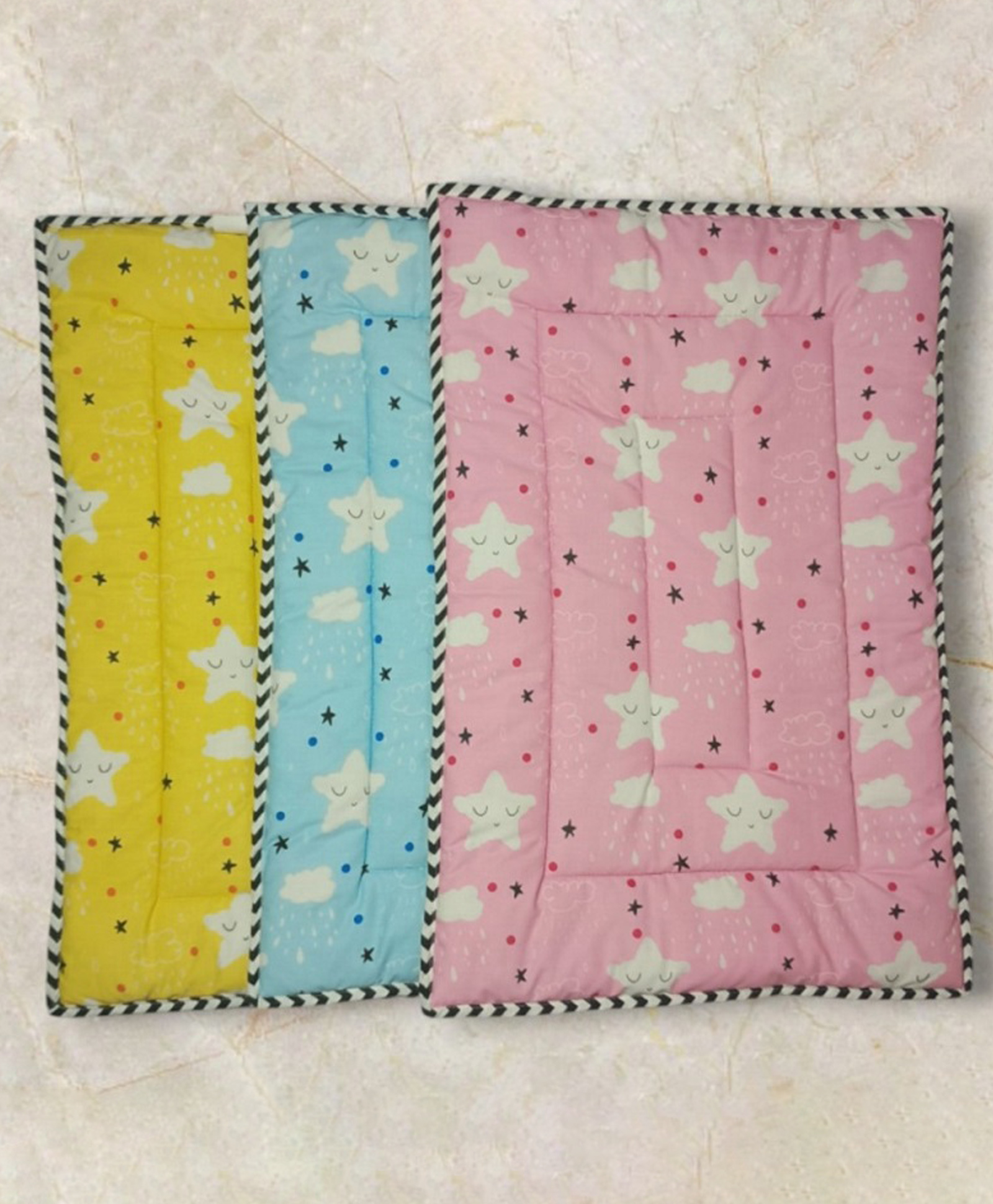 Fabrify New Born Baby Supper Soft 100% Cotton Combo Set godi Godari New Born Baby Bed Crib Sheet Baby Godadi Toddlers Bed Bedding Set [Pack of 3, Multicolored]-image-28