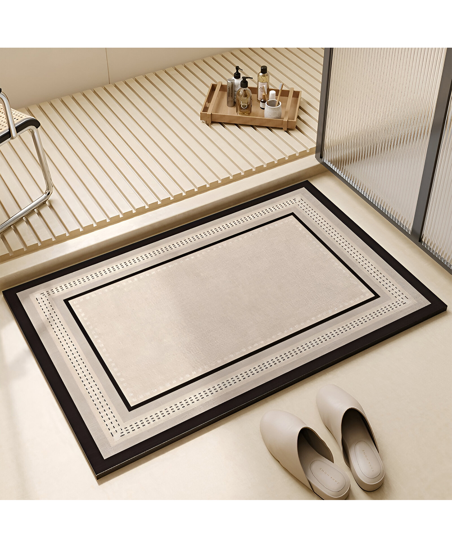SYGA Non-Slip Quick-Drying Bathroom & Door Mat Water Absorbent, Easy-to-Clean, Wear-Resistant Floor Mat-image-1