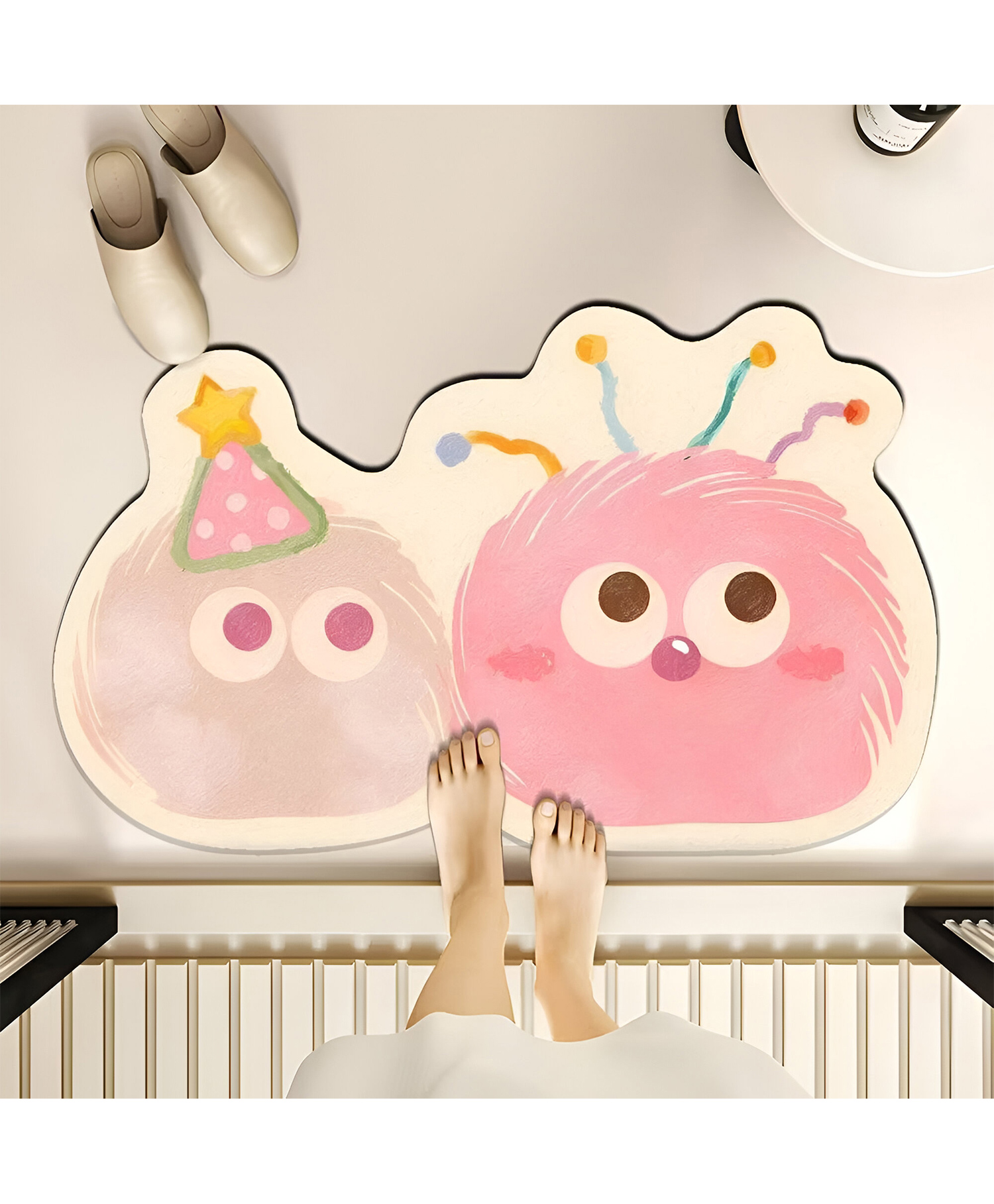 SYGA Non-Slip Quick-Drying Cartoon-Shaped Bathroom & Door Mat - Water Absorbent, Dirt-Resistant & Wear-Resistant Floor Mat-image-37