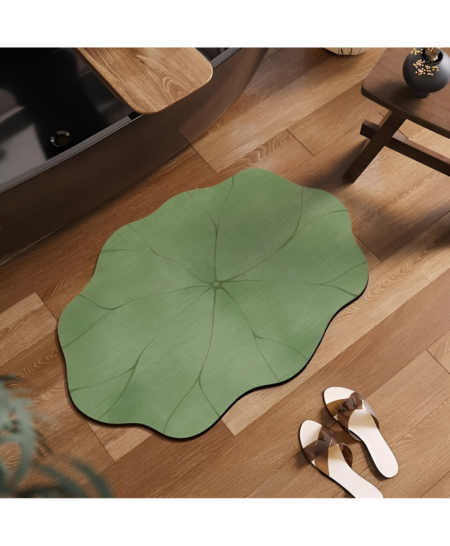 SYGA Non-Slip Quick-Drying Lotus Leaf-Shaped Bathroom & Door Mat - Water Absorbent, Dirt-Resistant & Wear-Resistant Floor Mat-picture-13