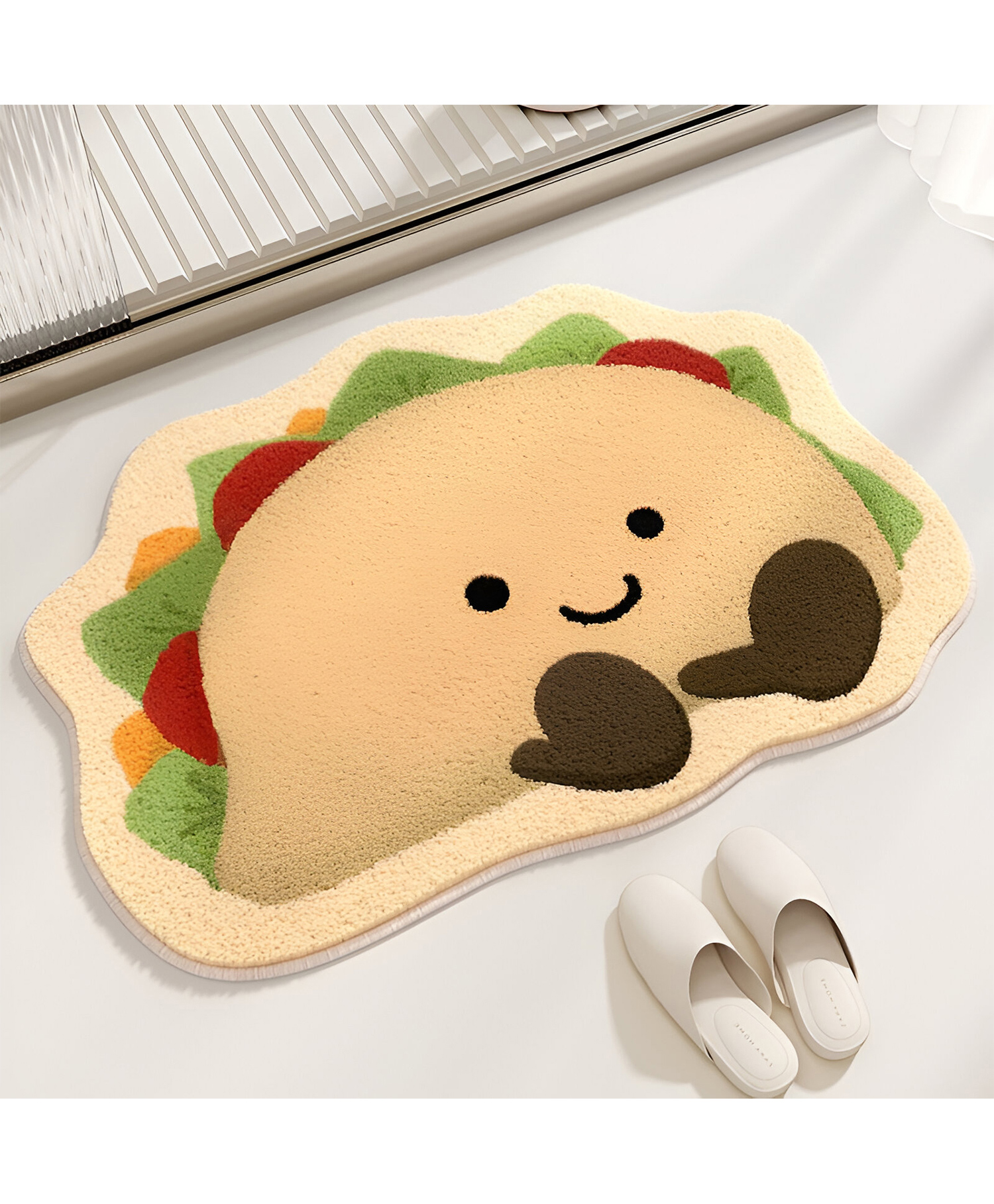 SYGA Non-Slip Taco Design Polyester Bathroom & Door Mat Quick-Dry, Absorbent & Anti-Slip Floor Mat-picture-26