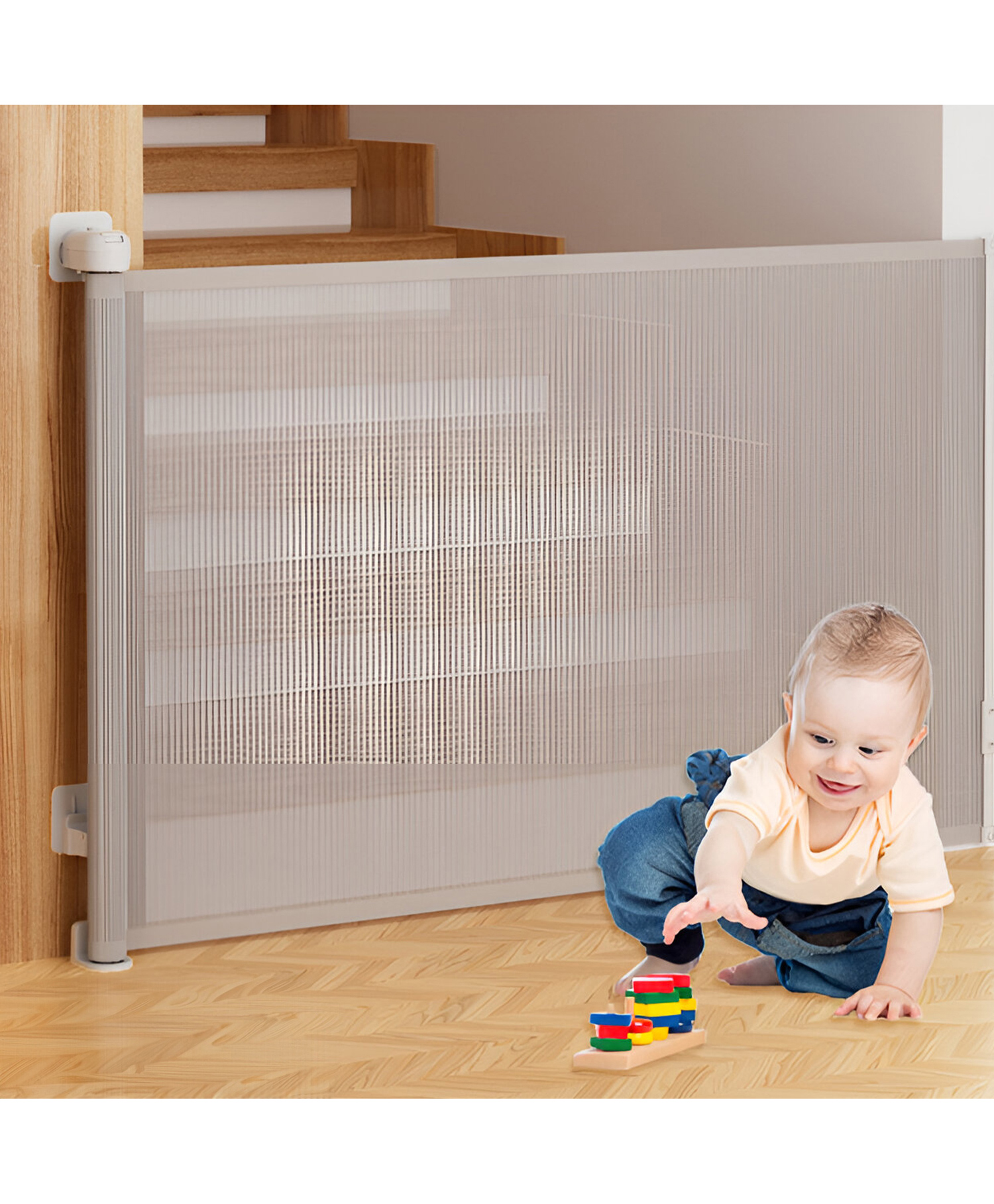 SYGA Retractable Baby Safety Gate - Grey