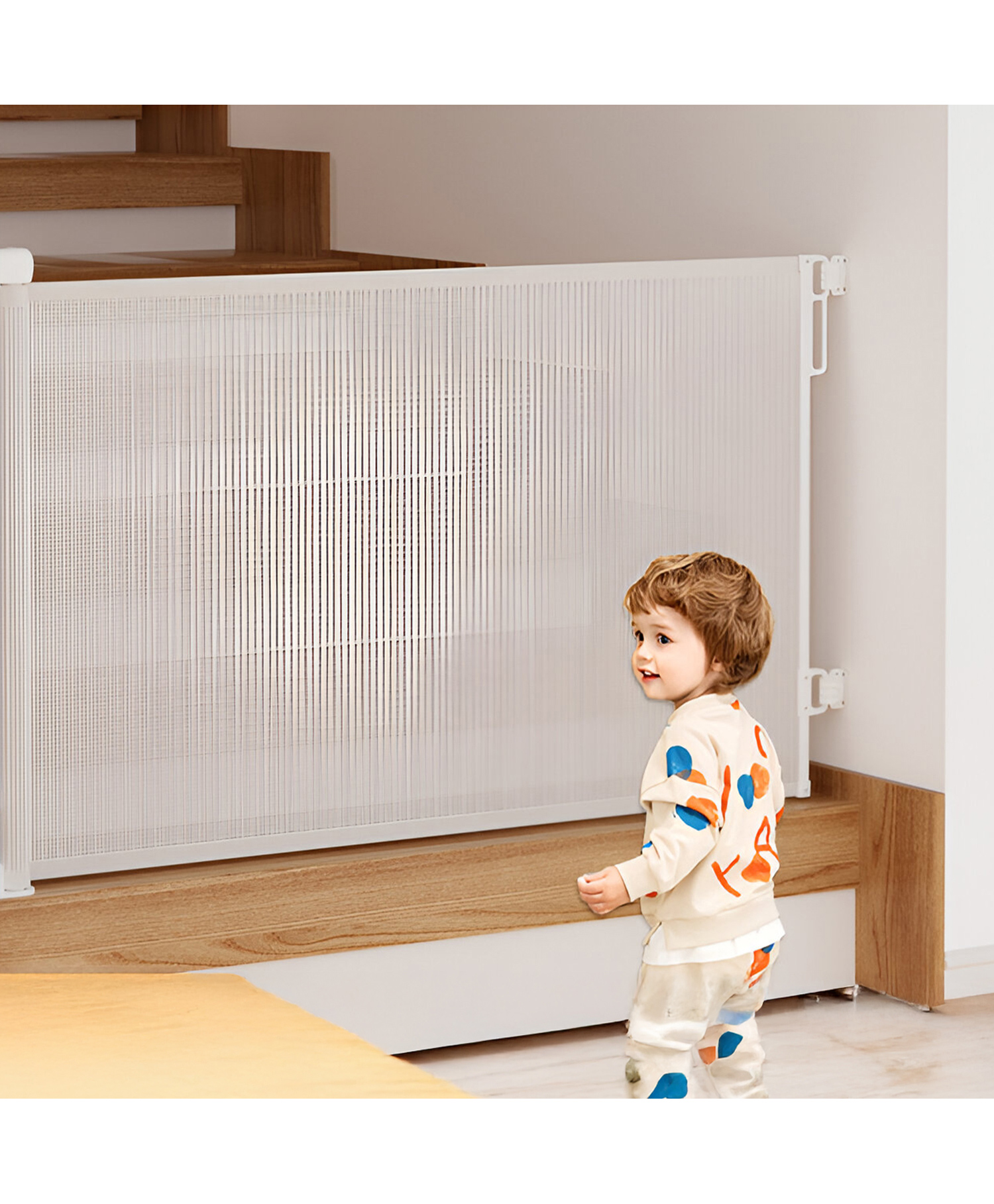 SYGA Retractable Baby Safety Gate - White