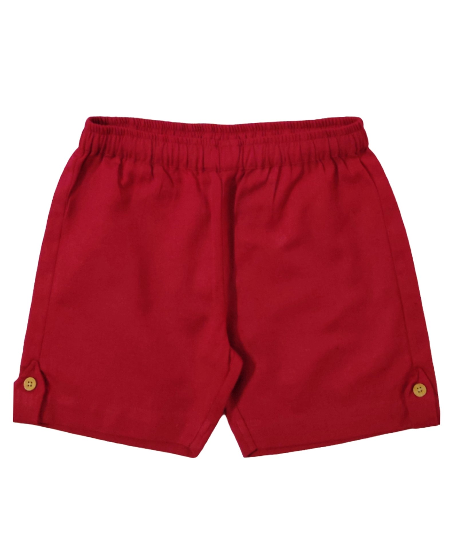 Snowflakes Cotton Woven Solid Shorts - Maroon-picture-22