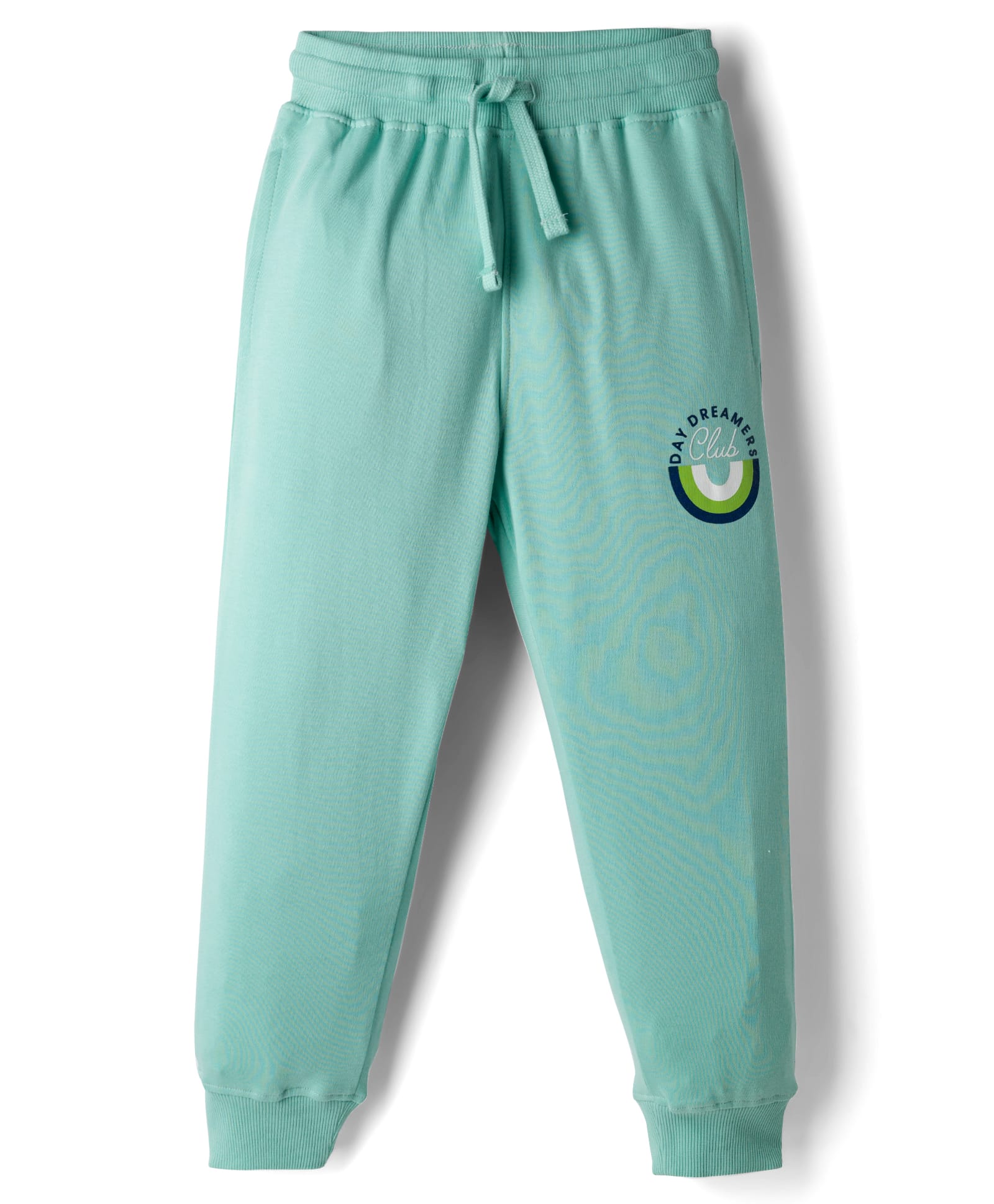 Doreme Sinker Knit Full Length Lounge Pant With Text Print - Sea Green-image-26