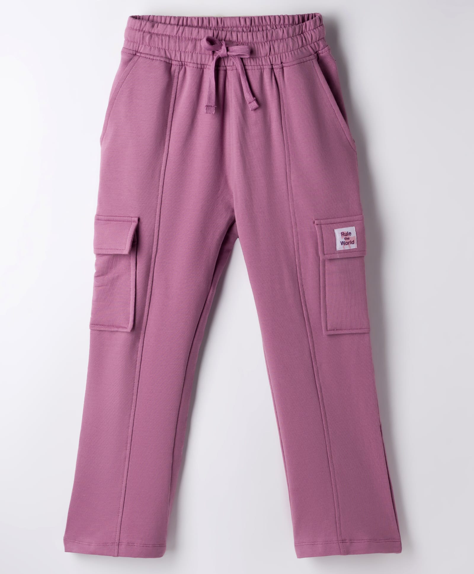 Doreme Sinker Knit Full Length Lounge Pant With Text Badge - Mauve-image-38
